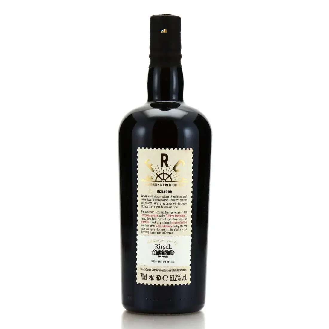 High resolution image of Licores Americano Estate Flensburg Rum Company Ecuador 2018