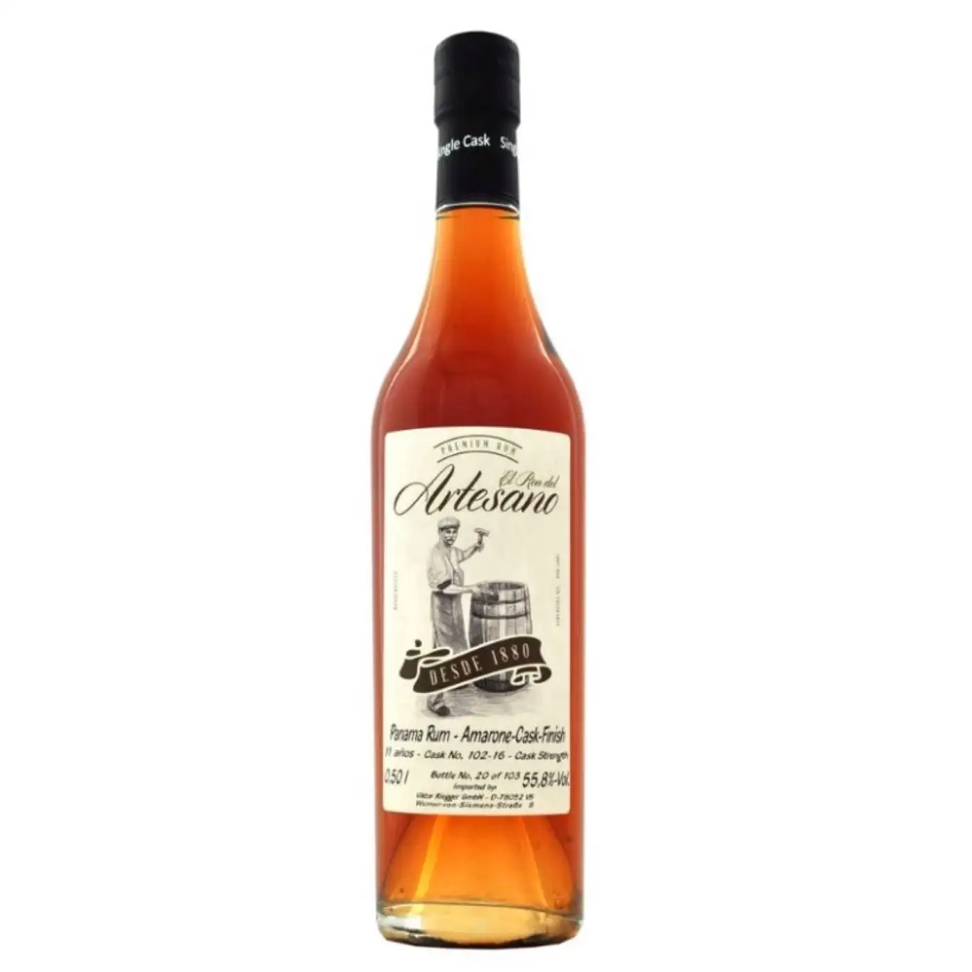 Bottle of El Ron del Artesano Panama Rum Amarone Cask Finish