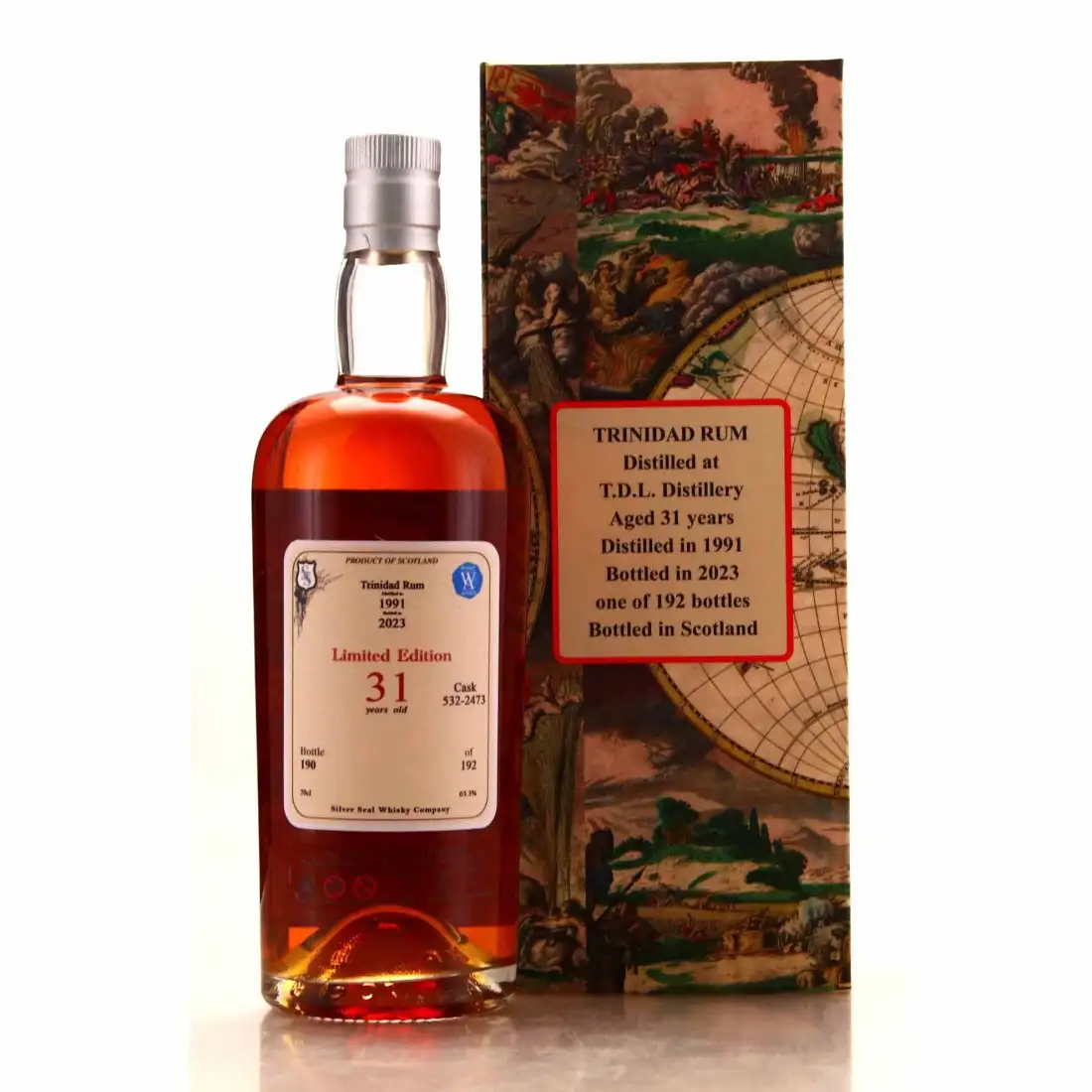 Image haute résolution de Silver Seal T.D.L Trinidad Rum 1991