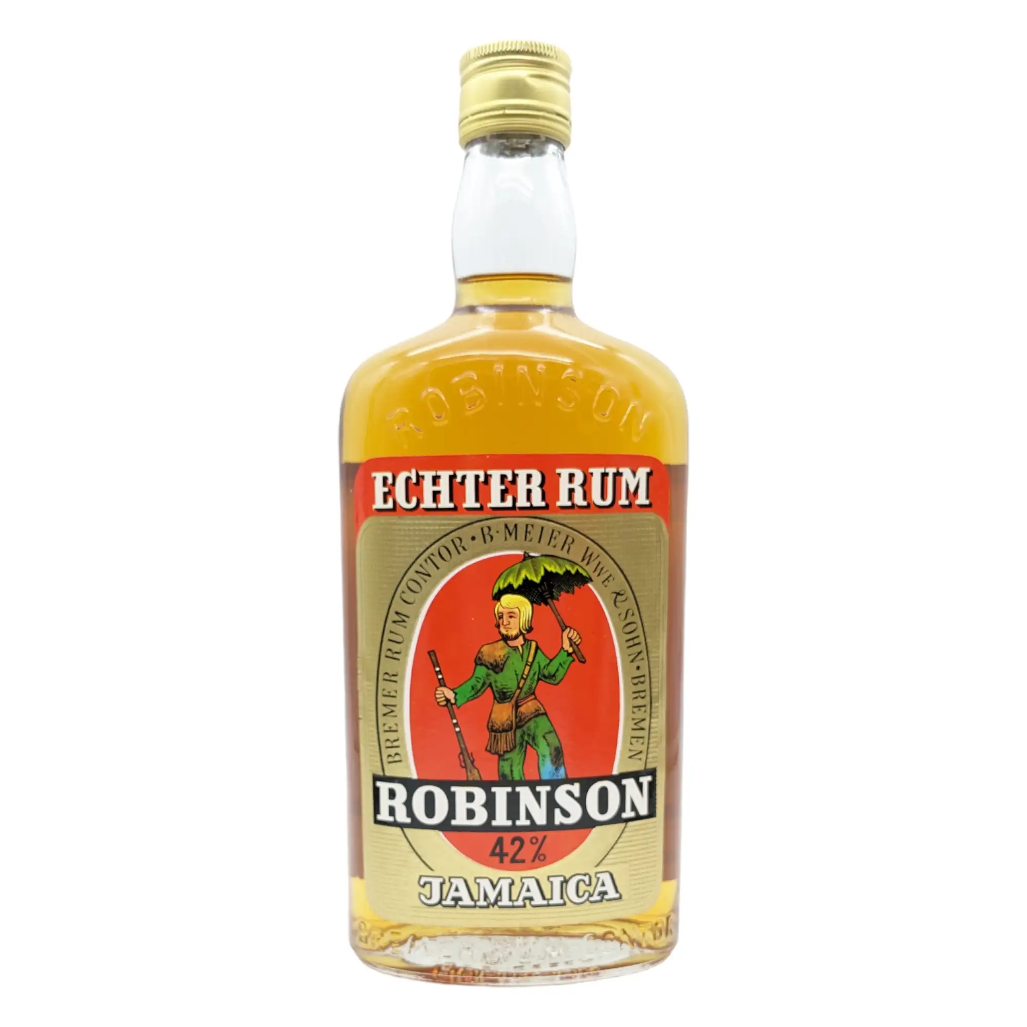 Bottle of Bremer Rum Contor Robinson Echter Rum Jamaica