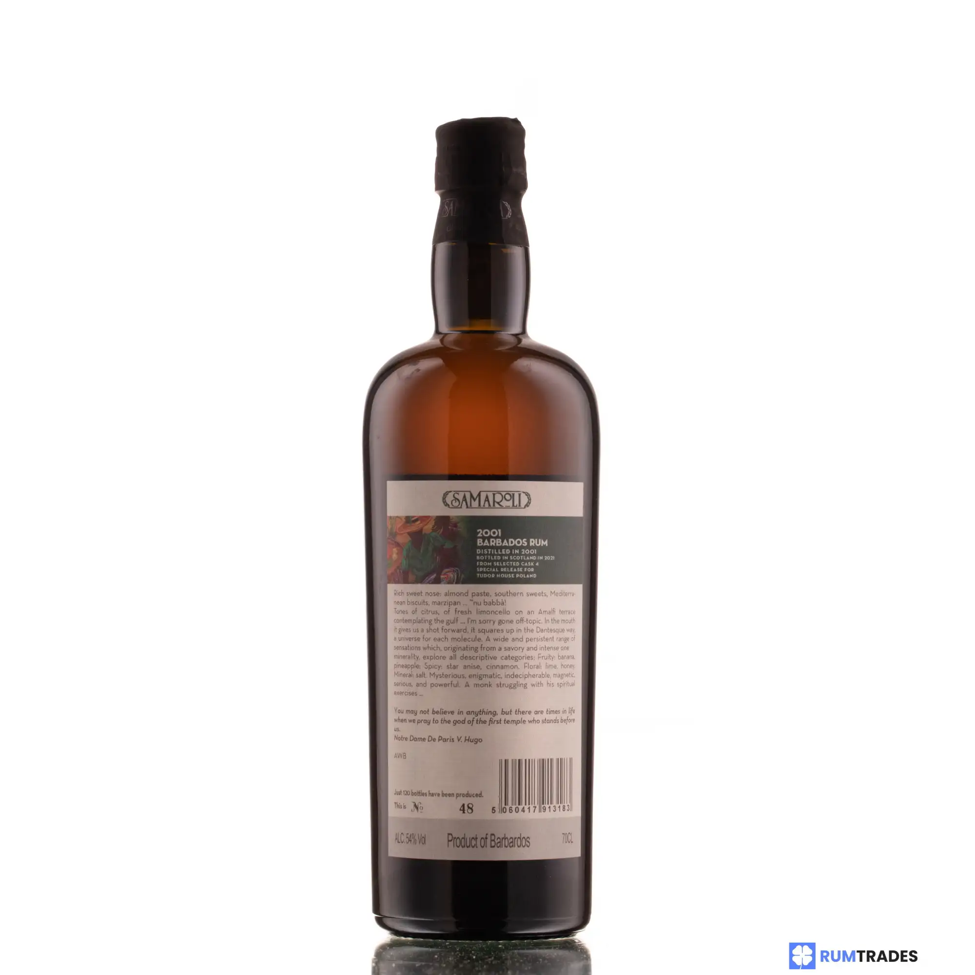 High resolution image of Samaroli Barbados Rum (Tudor House Poland) 2001