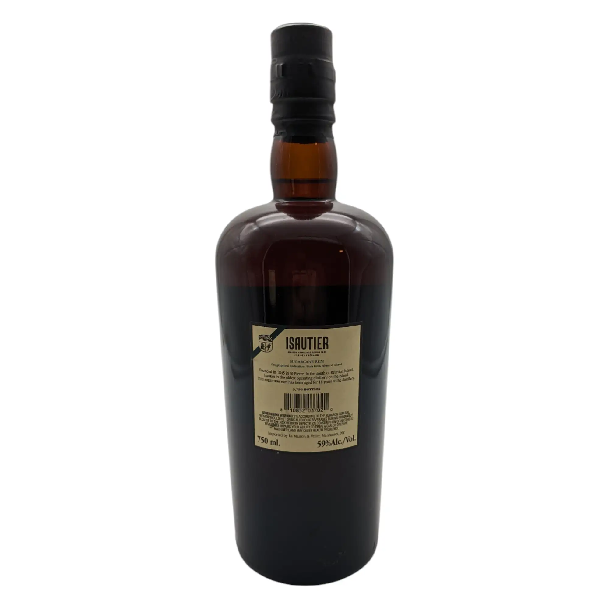 Image haute résolution de Velier Isautier Sugarcane Rum (Small Batch) 2006