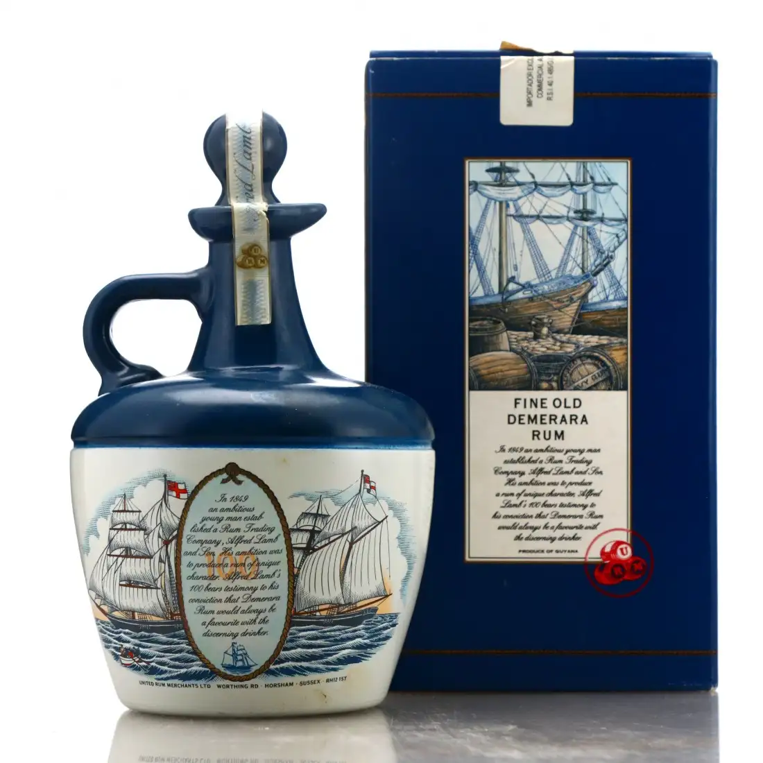 High resolution image of Alfred Lamb‘s Lamb‘s Lamb's 100 Navy Rum HMS Warrior (1980s)