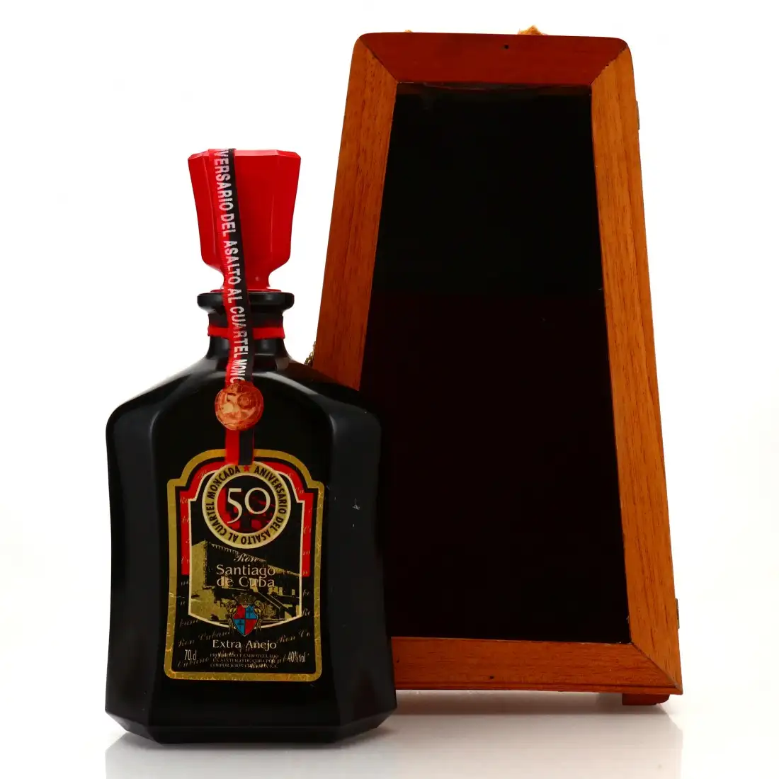 Bottle of Santiago de Cuba Extra Anejo 50th Anniversary