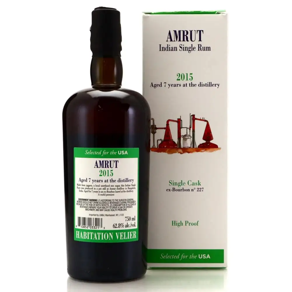 Image haute résolution de Habitation Velier Amrut Indian Pure Single Rum (Selection for the USA) 2015