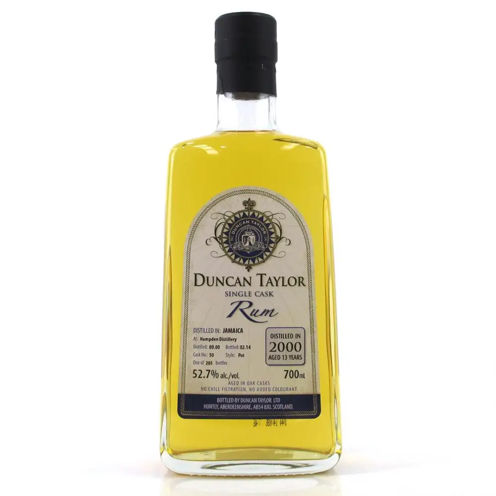 Bottle of Duncan Taylor Hampden Single Cask Rum LROK 2000