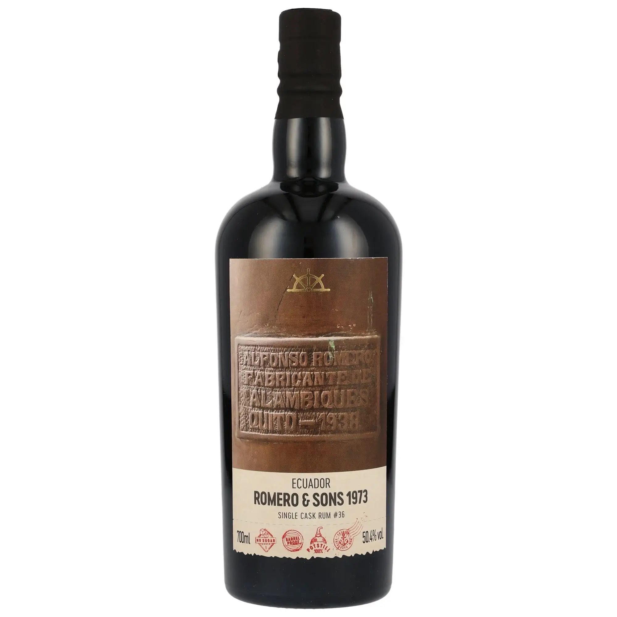 Bottle of Romero & Sons FRC Ecuador (Kirsch Whisky) 1973