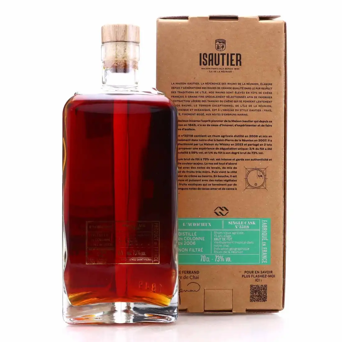 High resolution image of Isautier L’Audacieux Rhum Vieux Agricole - Brut de fût (LMDW) 2006