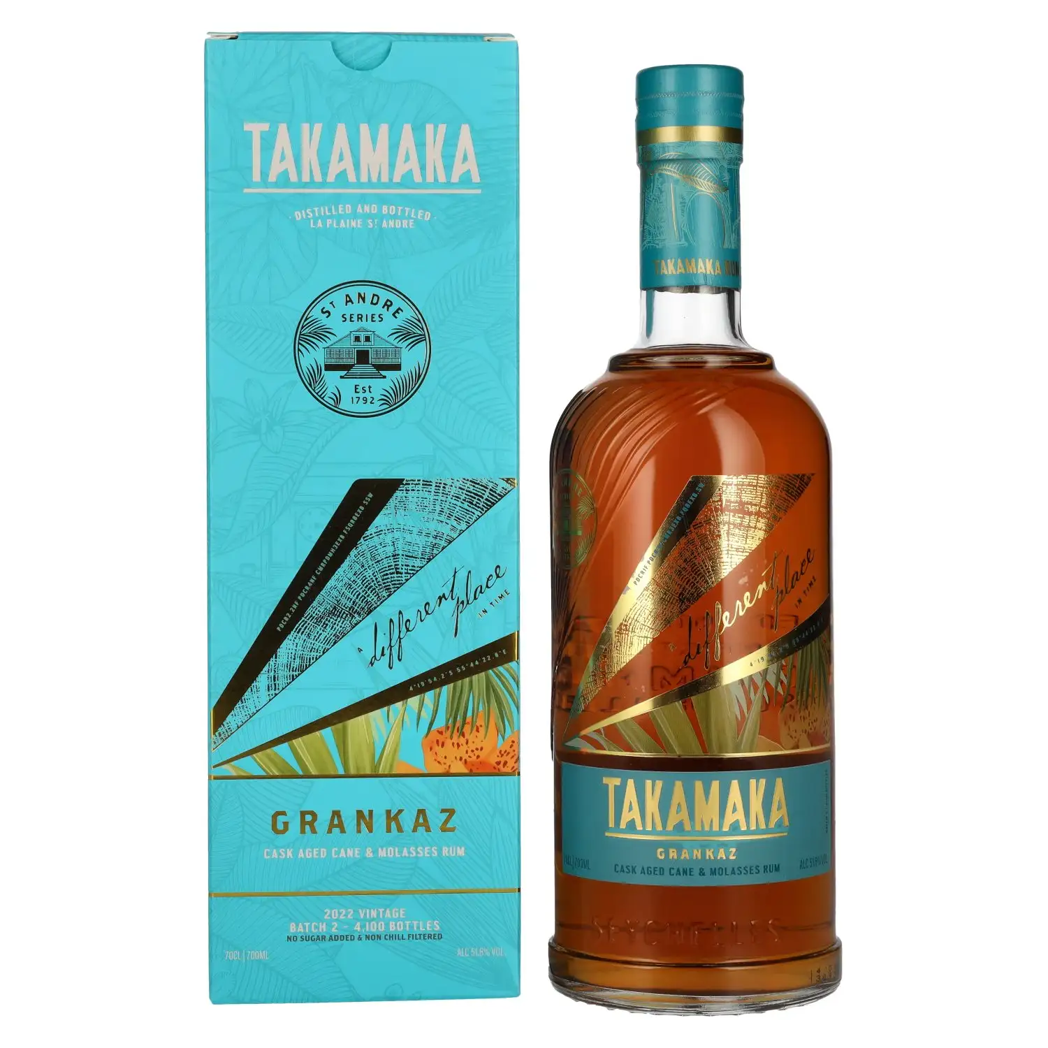 Bottle of Trois Frères Distillery Takamaka Bay Grankaz (Batch 2) 2023