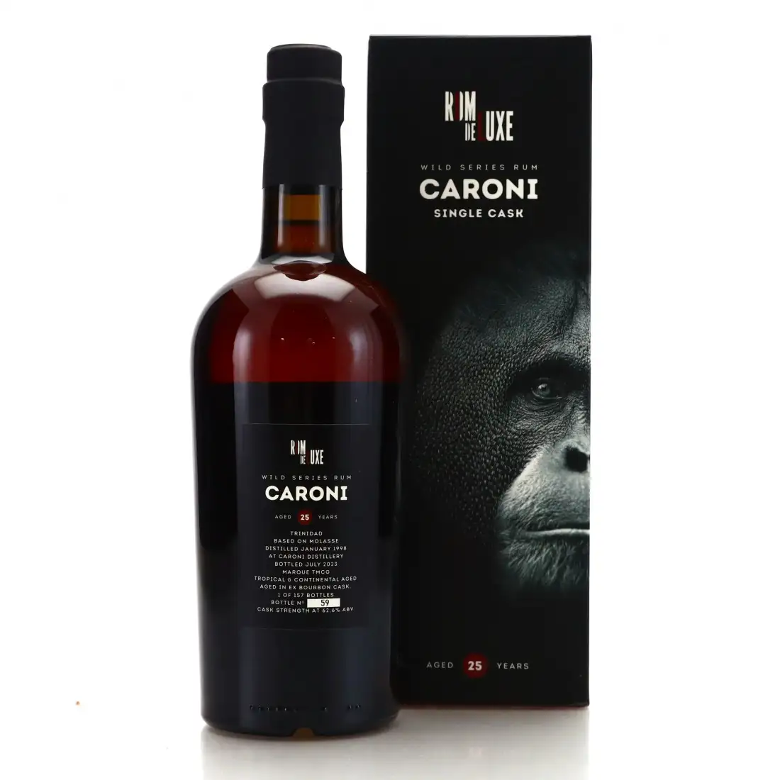 Hochauflösendes Bild von Romdeluxe Caroni Bottled for Caksus TMCG 1998