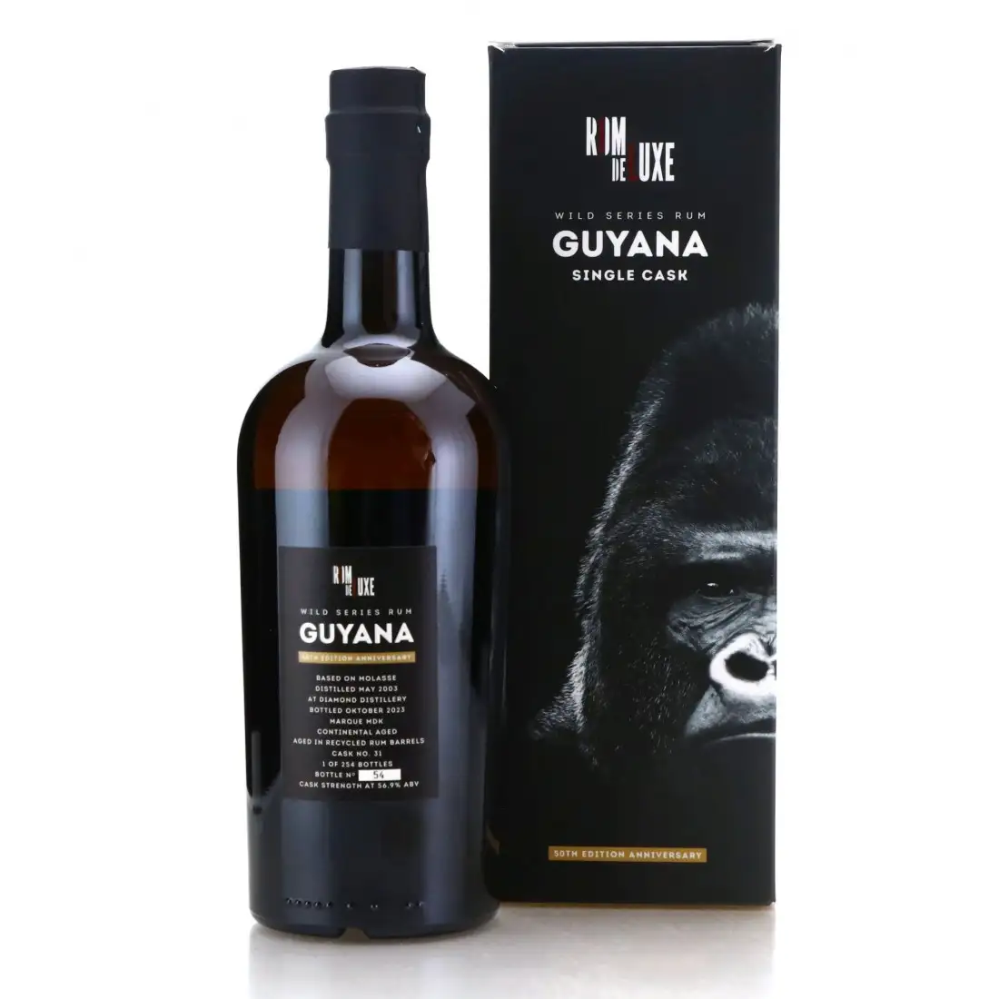 High resolution image of Romdeluxe Diamond Wild Series Rum No. 50 Anniversary Edition MDK 2003