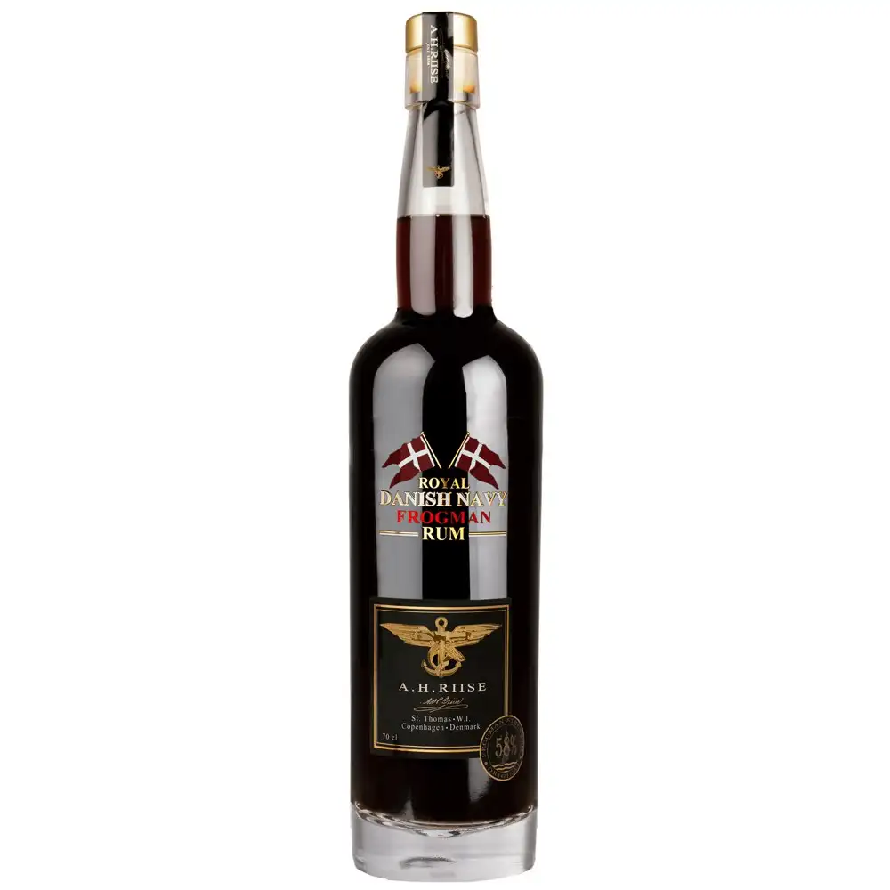 Bottle of A.H. Riise Frogman Rum