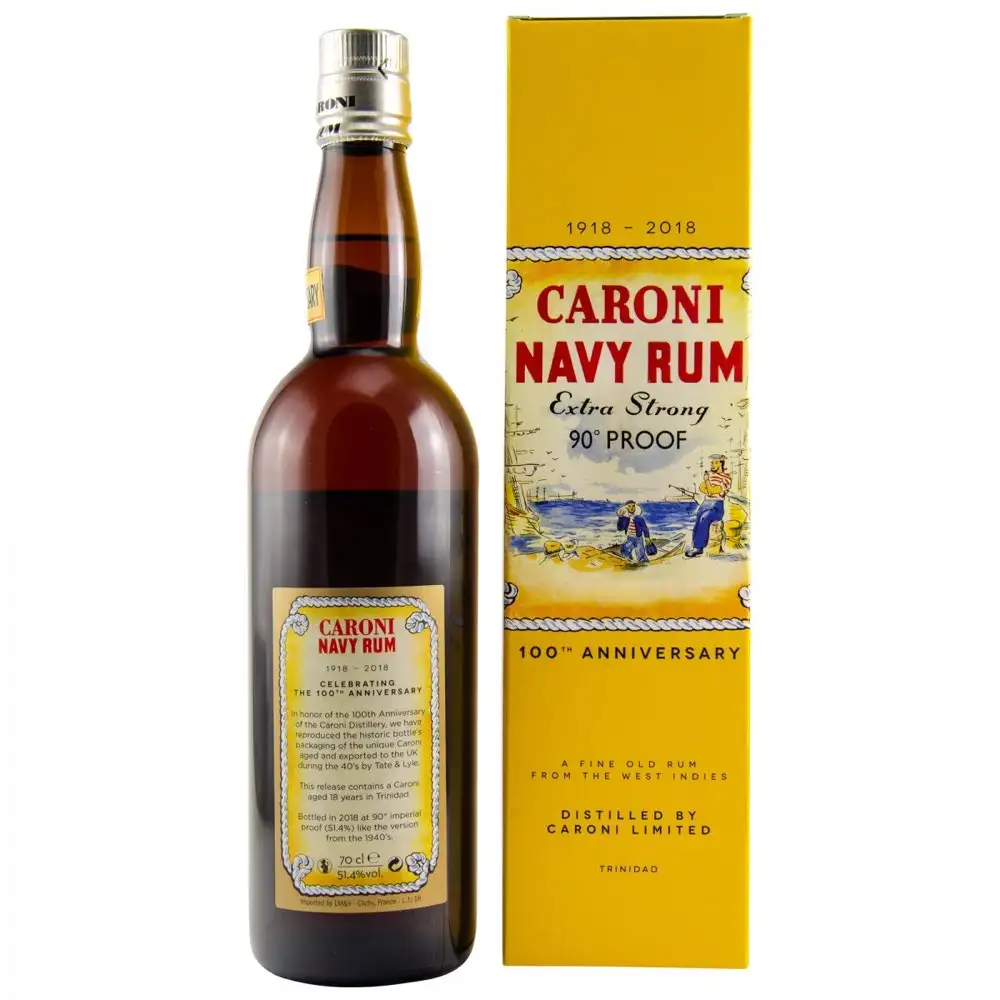 Hochauflösendes Bild von La Maison &amp; Velier Caroni Navy Rum 100th Anniversary „Replica“ HTR 2000
