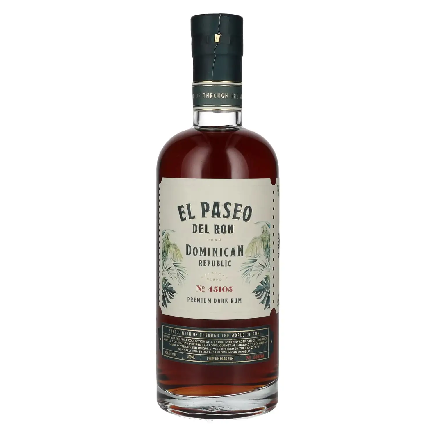 Bottle of AB No. 1 Brands Secret El Paseo del Ron Premium Dark Rum 2023