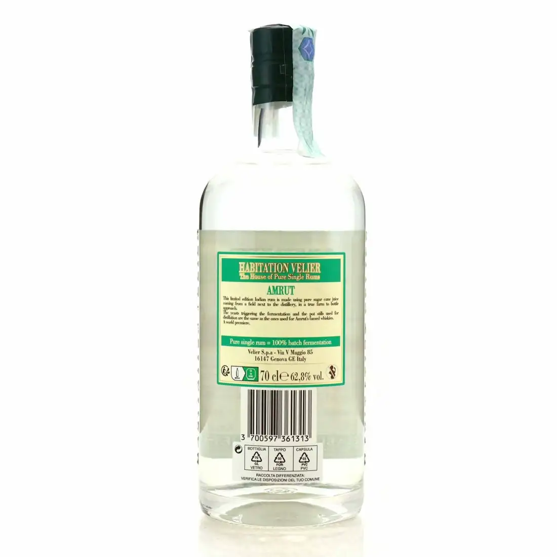 Image haute résolution de Habitation Velier Amrut India Pure Sugar Cane Juice Rum 2022