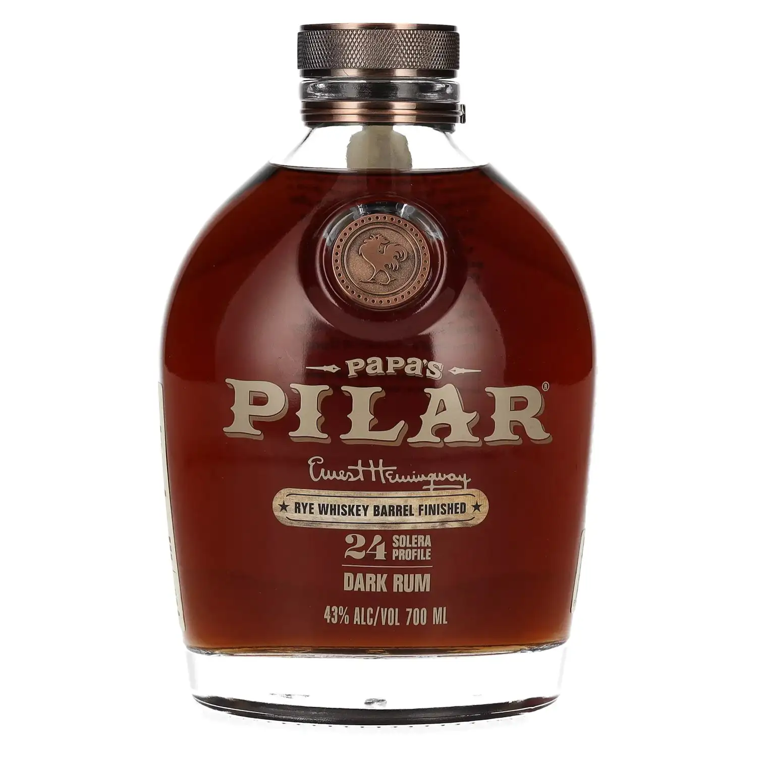 Bottle of Hemingway Rum Papa‘s Pilar Rye Whiskey Finish