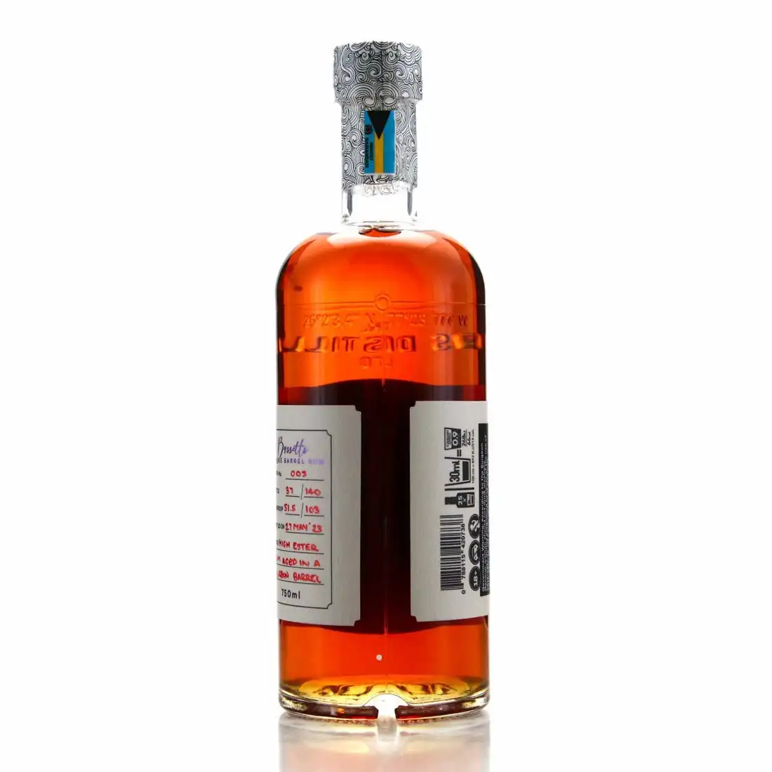 High resolution image of Bahamas Distilling Co. Bassett‘s Single Barrel Rum 2023