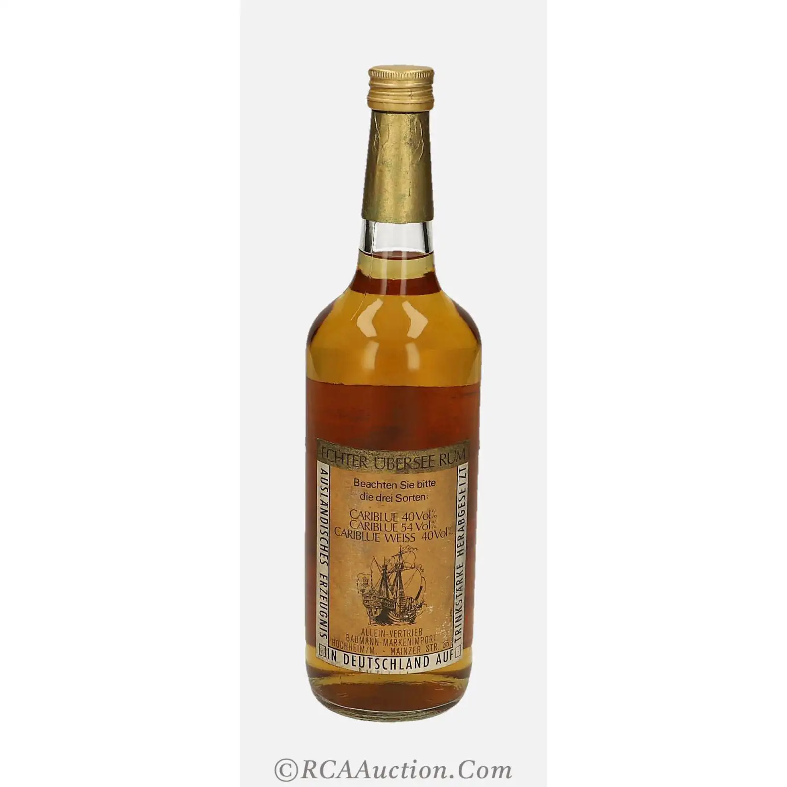 Hochauflösendes Bild von Baumann Markenimport Cariblue Echter Übersee Rum