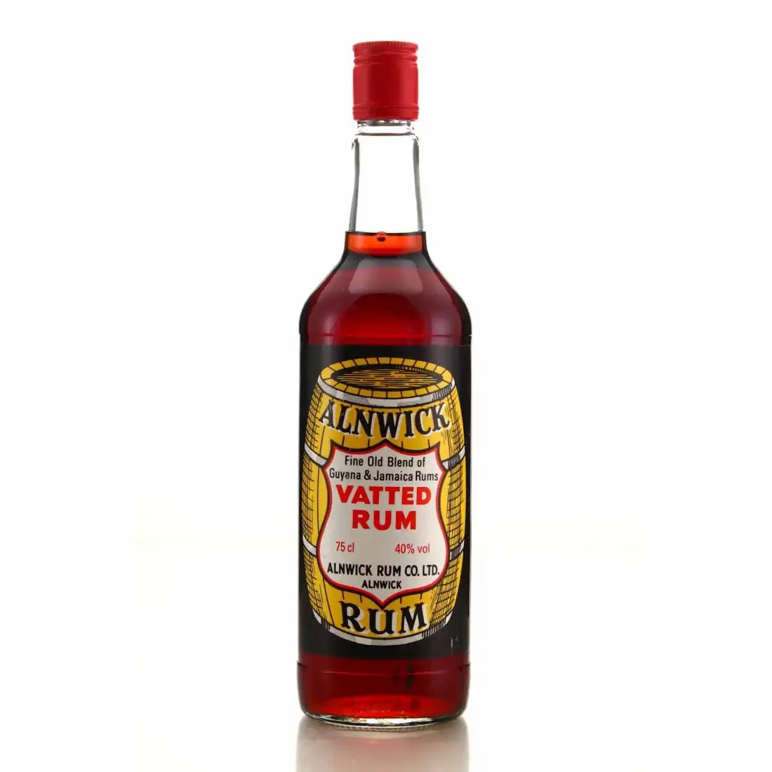 Bottle of Alnwick Rum Vatted Rum 1980s