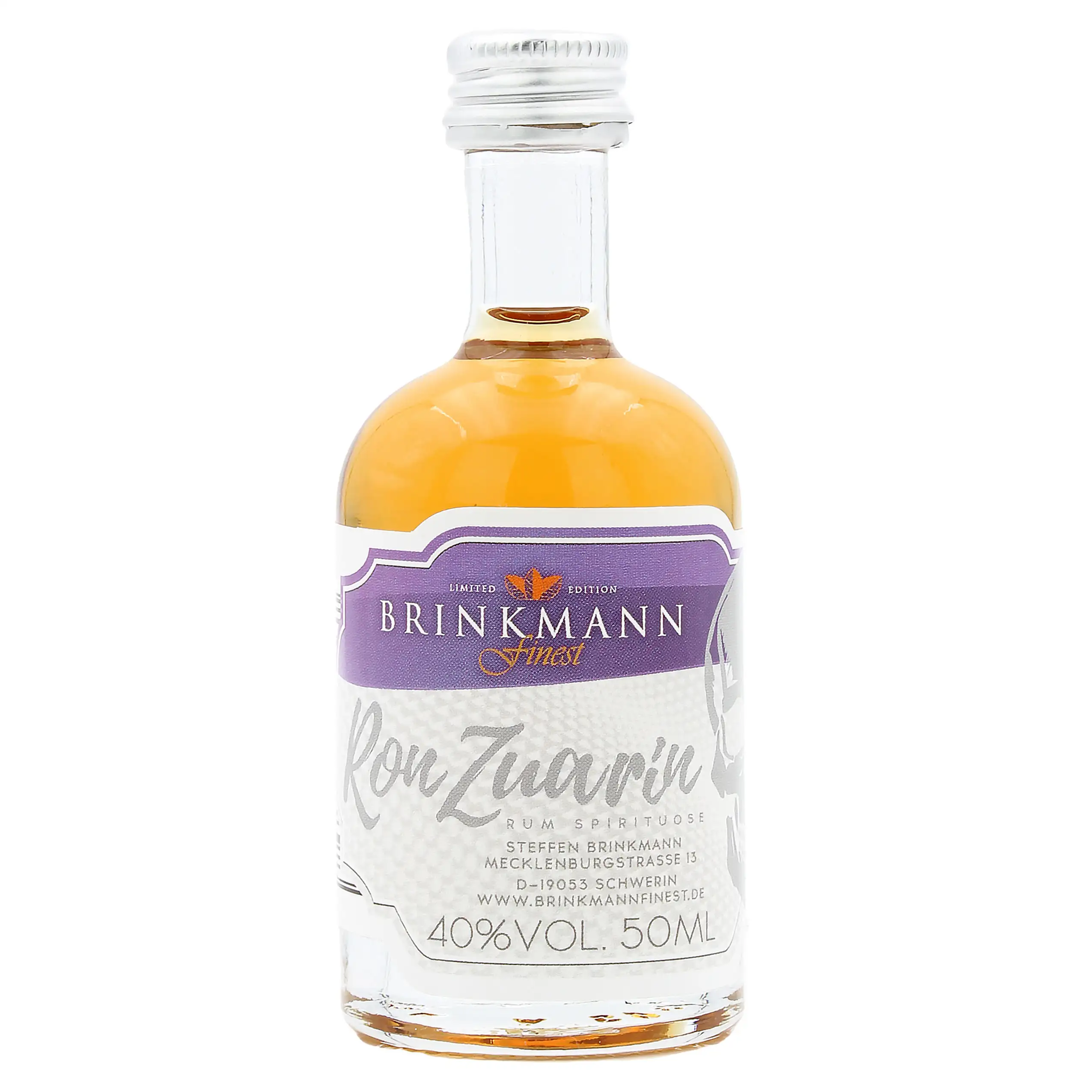 Bottle of Brinkmann finest Ron Zuarin Private Cask #1