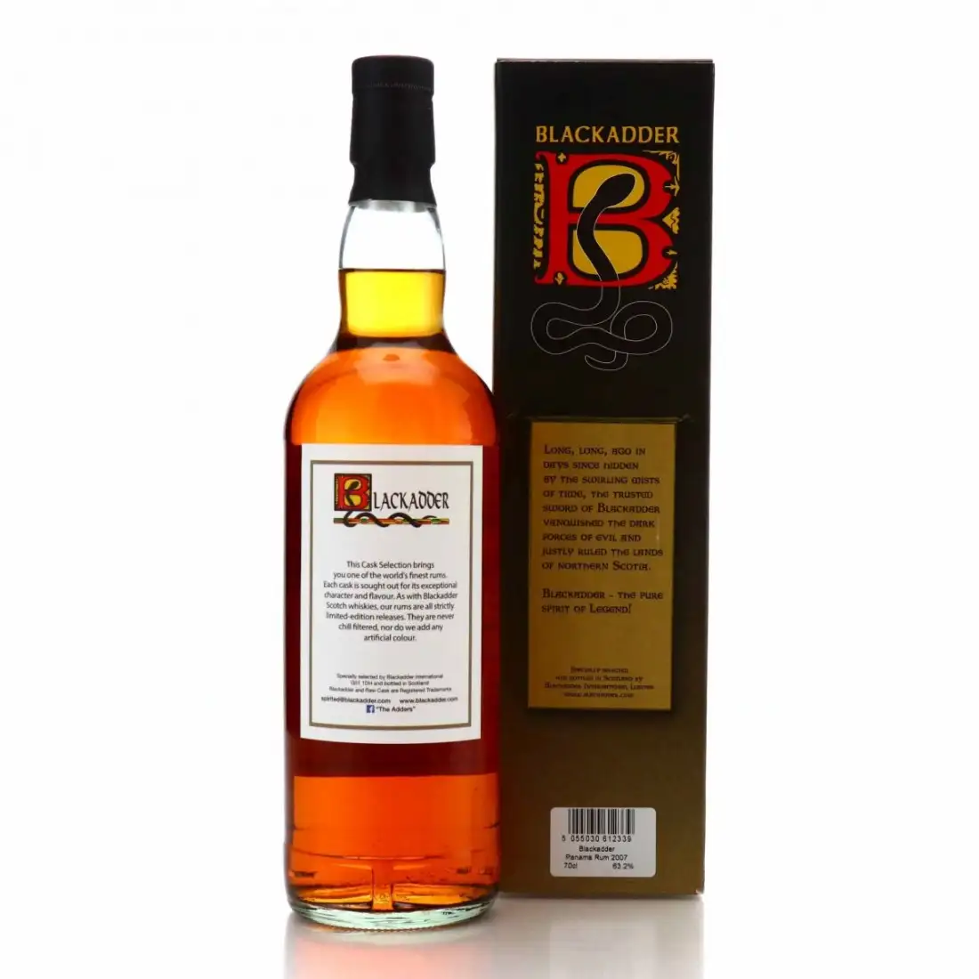 High resolution image of Blackadder Raw Cask Rum Finest Panama Rum 2007