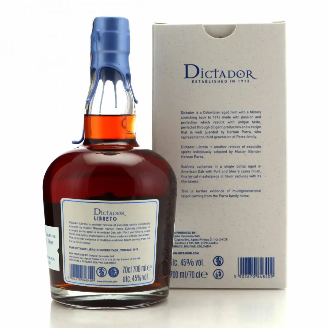 High resolution image of Dictador Libreto Sherry Cask 1998
