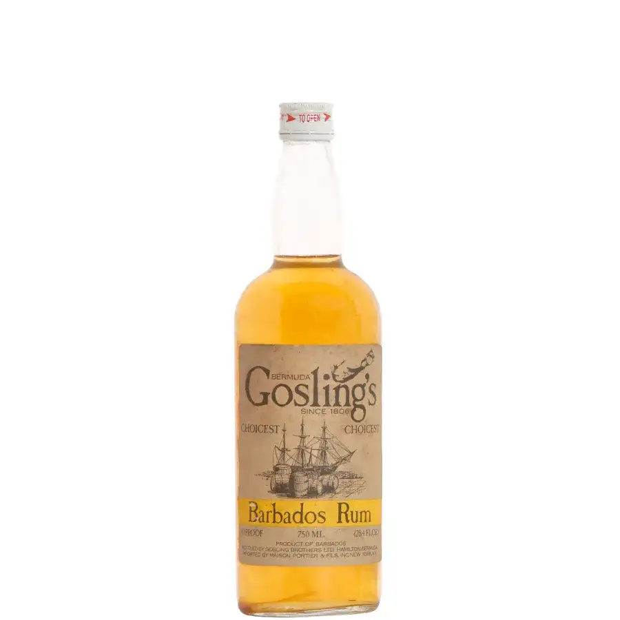 Bottle of Goslings Choicest Barbados Rum 1970s