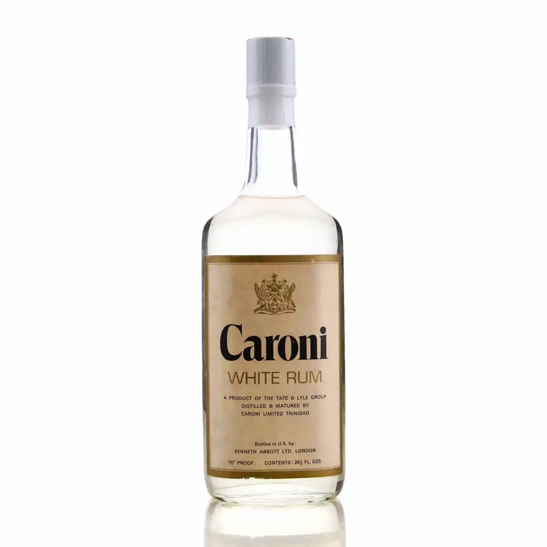 Bottle of Kenneth Abbot Ltd. Caroni White Rum (1970s)