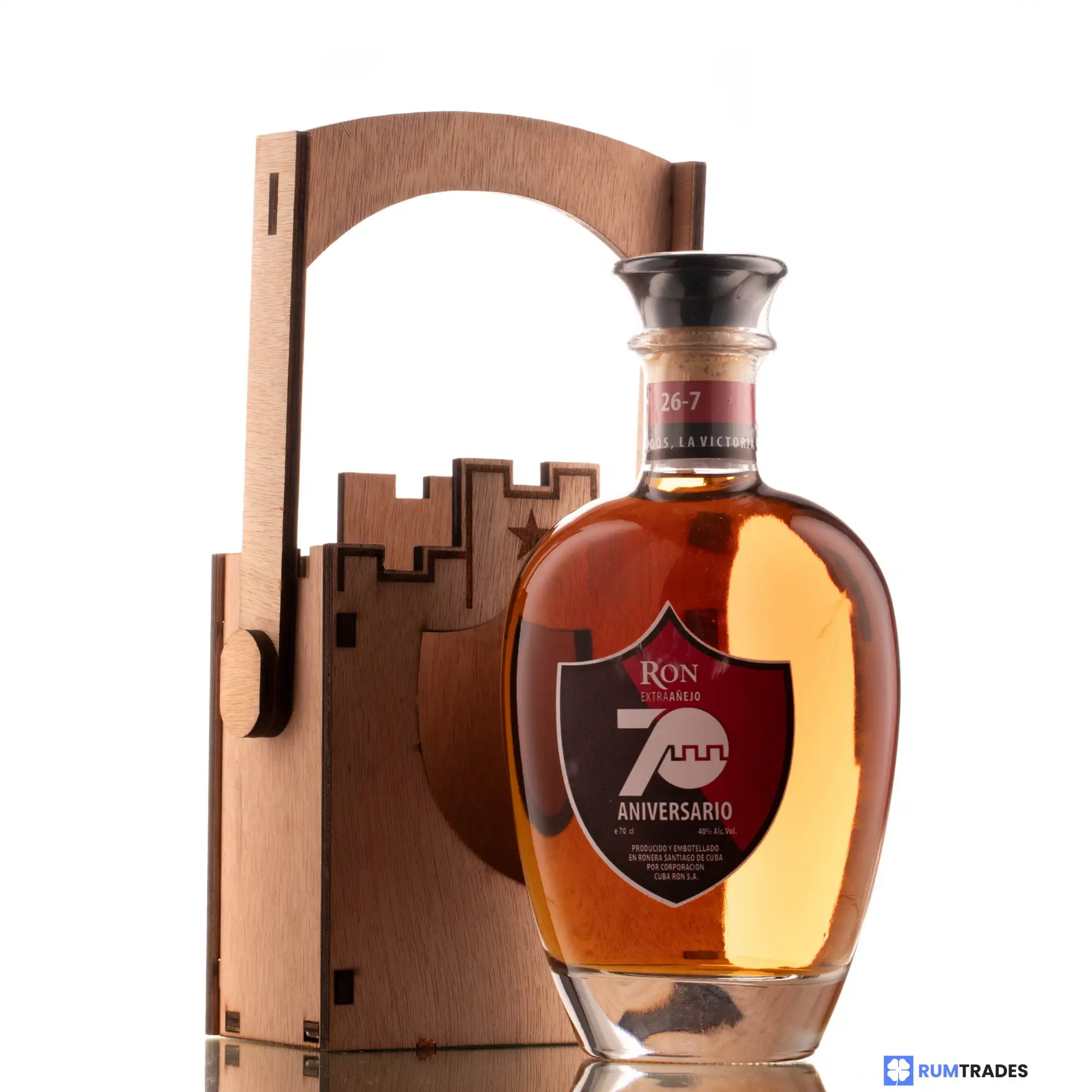 Bottle of Santiago de Cuba 70 Aniversario Ron Extra Añejo