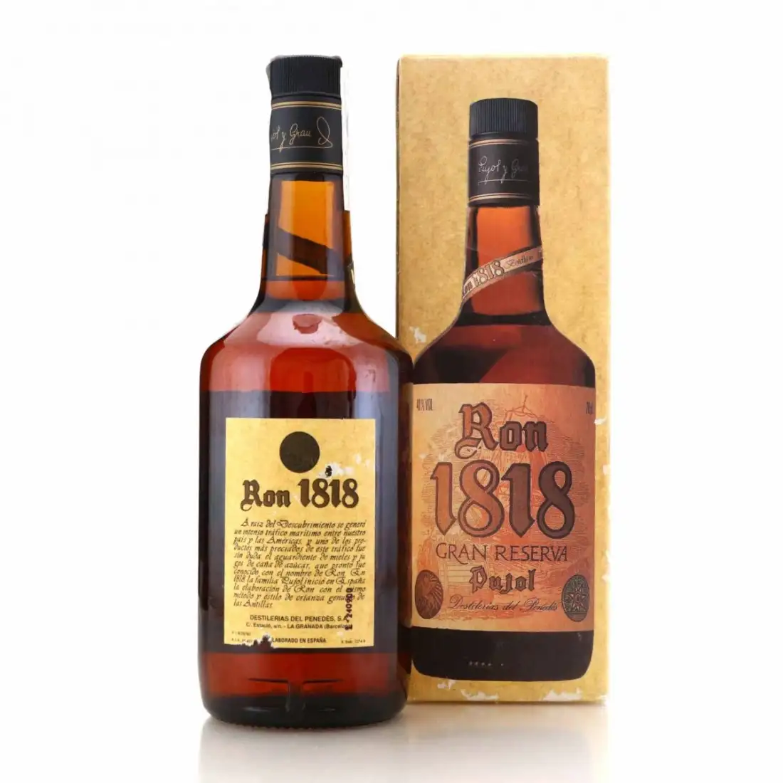 Image haute résolution de Bardinet Destilerias Pujol I Grau Ron Pujol 1818 Gran Reserva