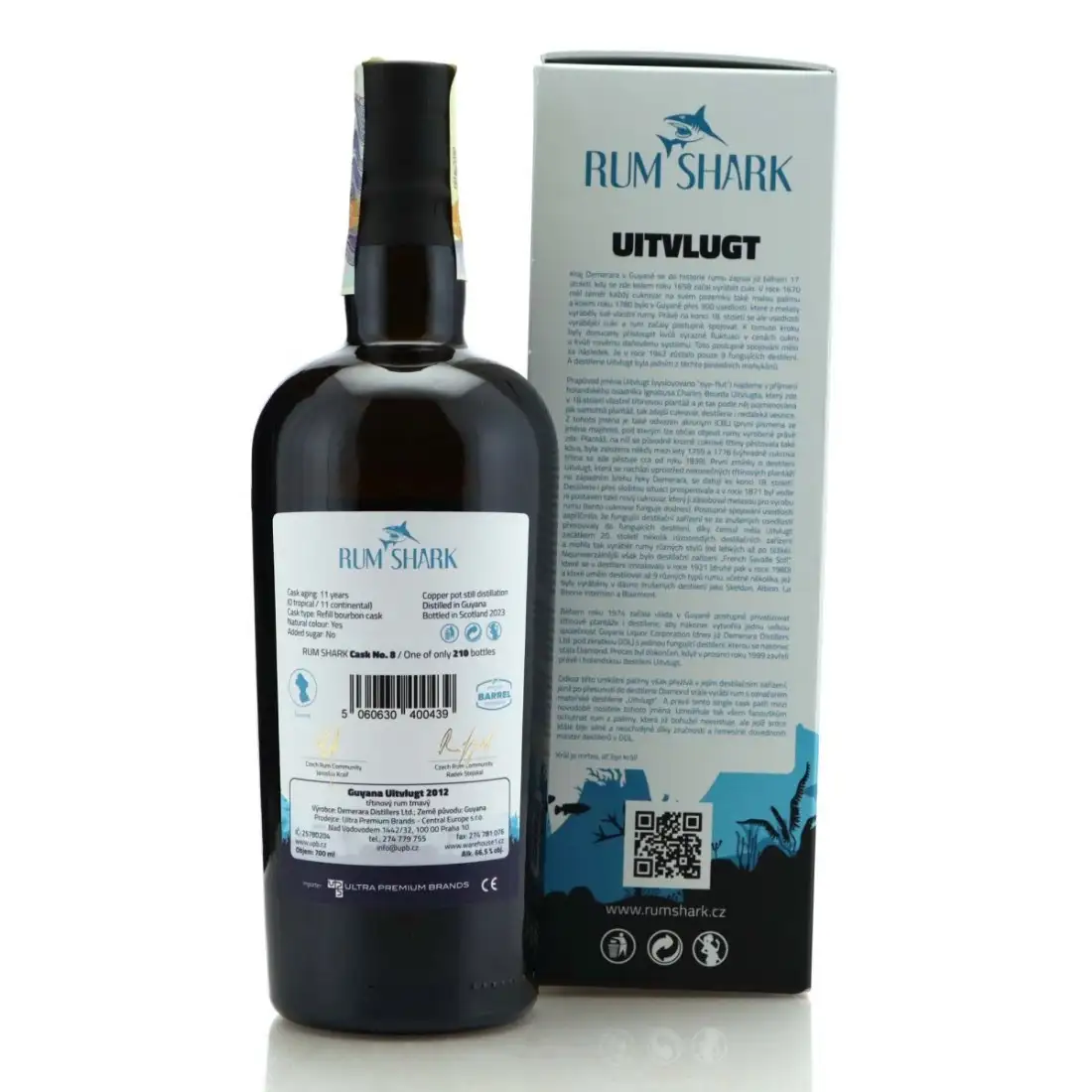 Hochauflösendes Bild von Rum Shark Uitvlugt Guyana Single Cask Collection 2012