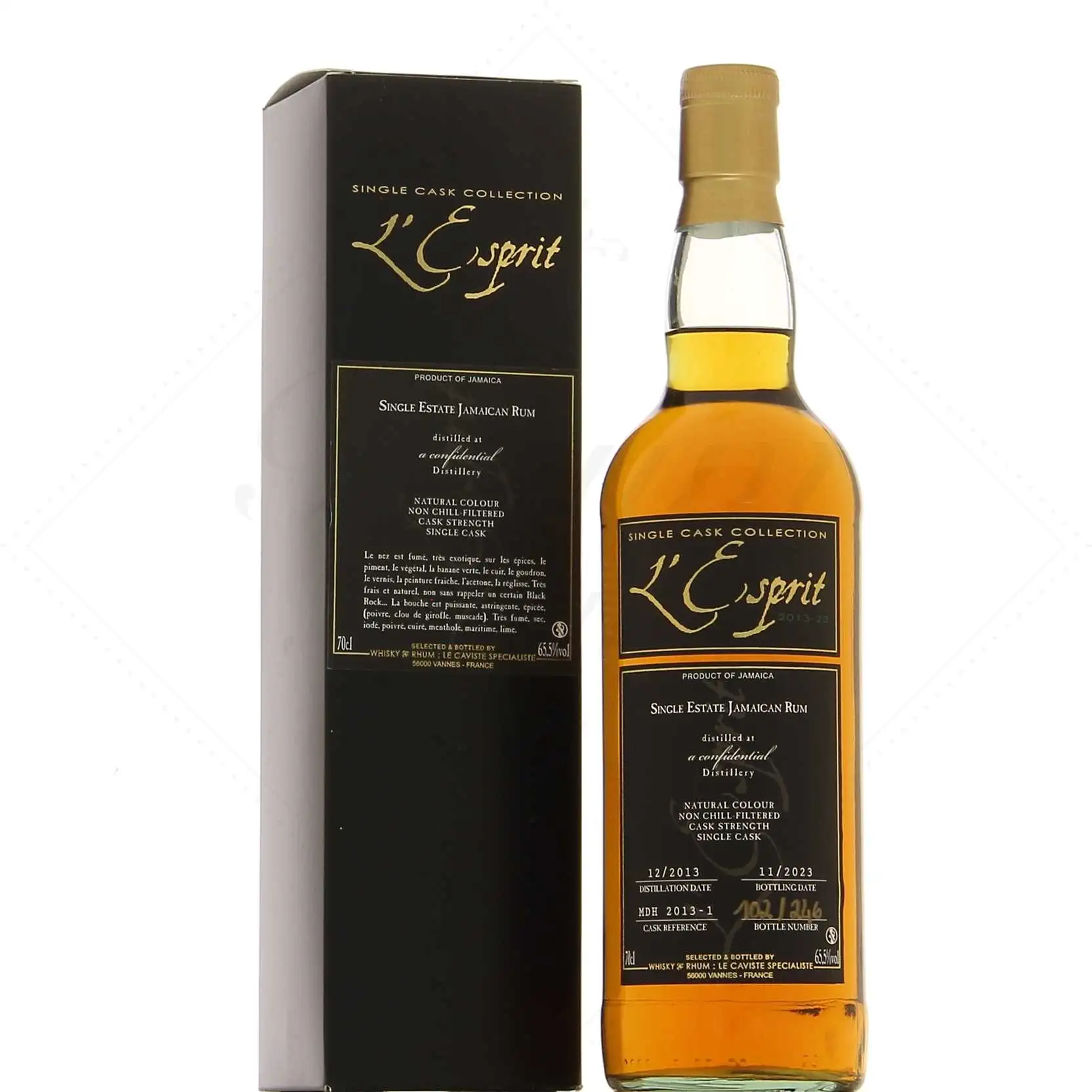 Bottle of Whisky & Rhum L‘Esprit Single Estate Jamaican Rum 2013
