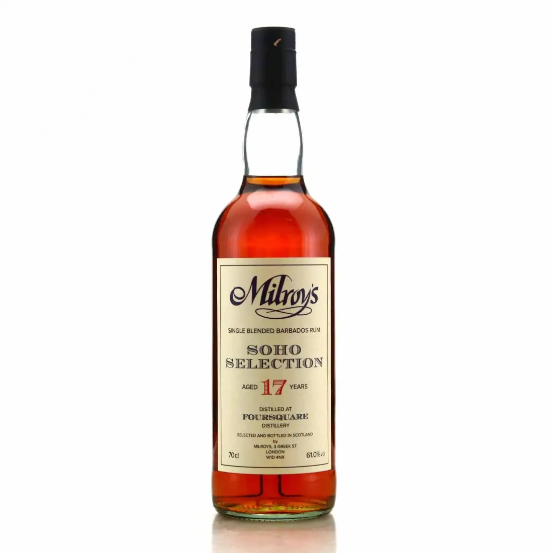 Bottle of Milroy‘s Foursquare Soho Selection 2005