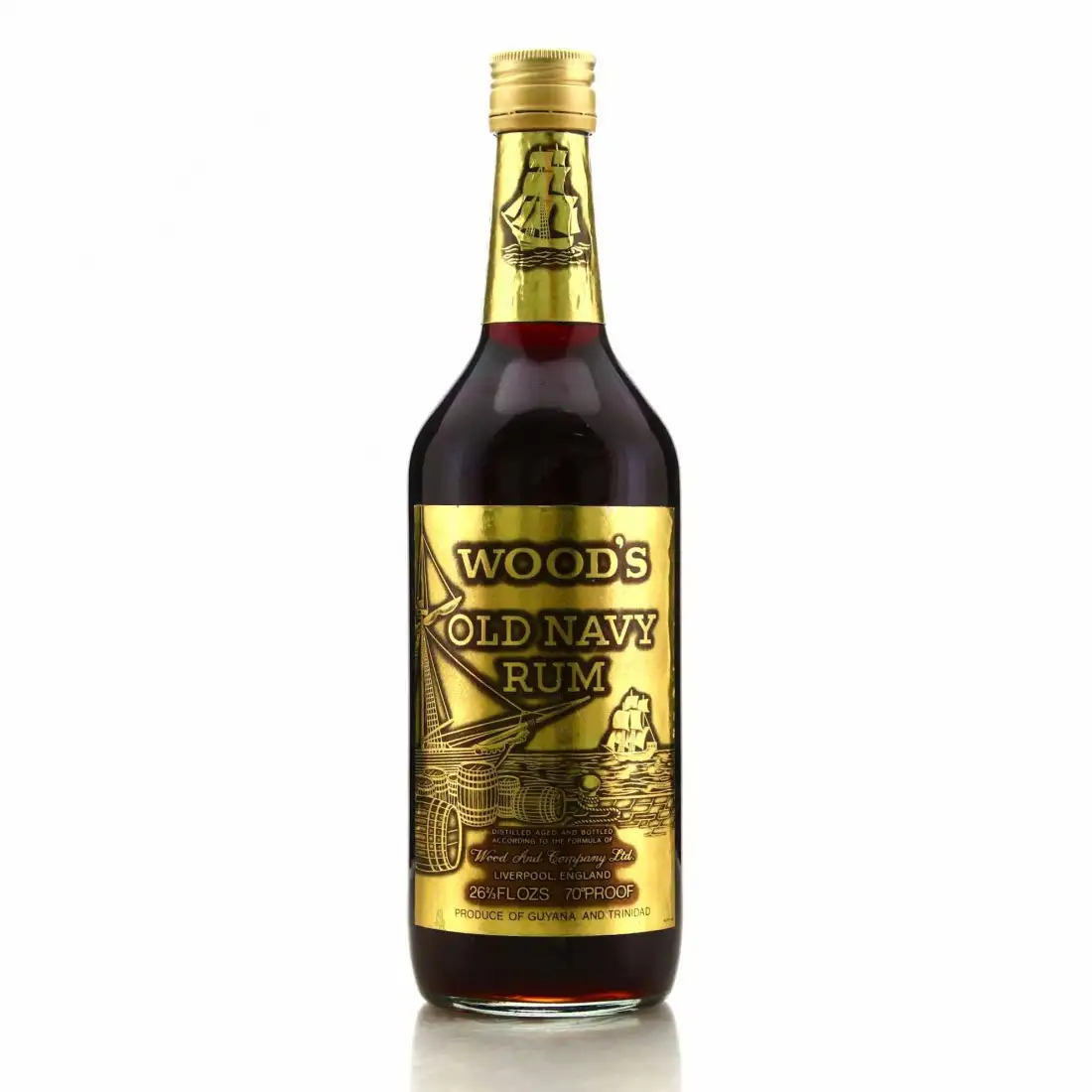 Bottle of William Grant & Sons Diamond Wood‘s Old Navy Rum (Gold Label)