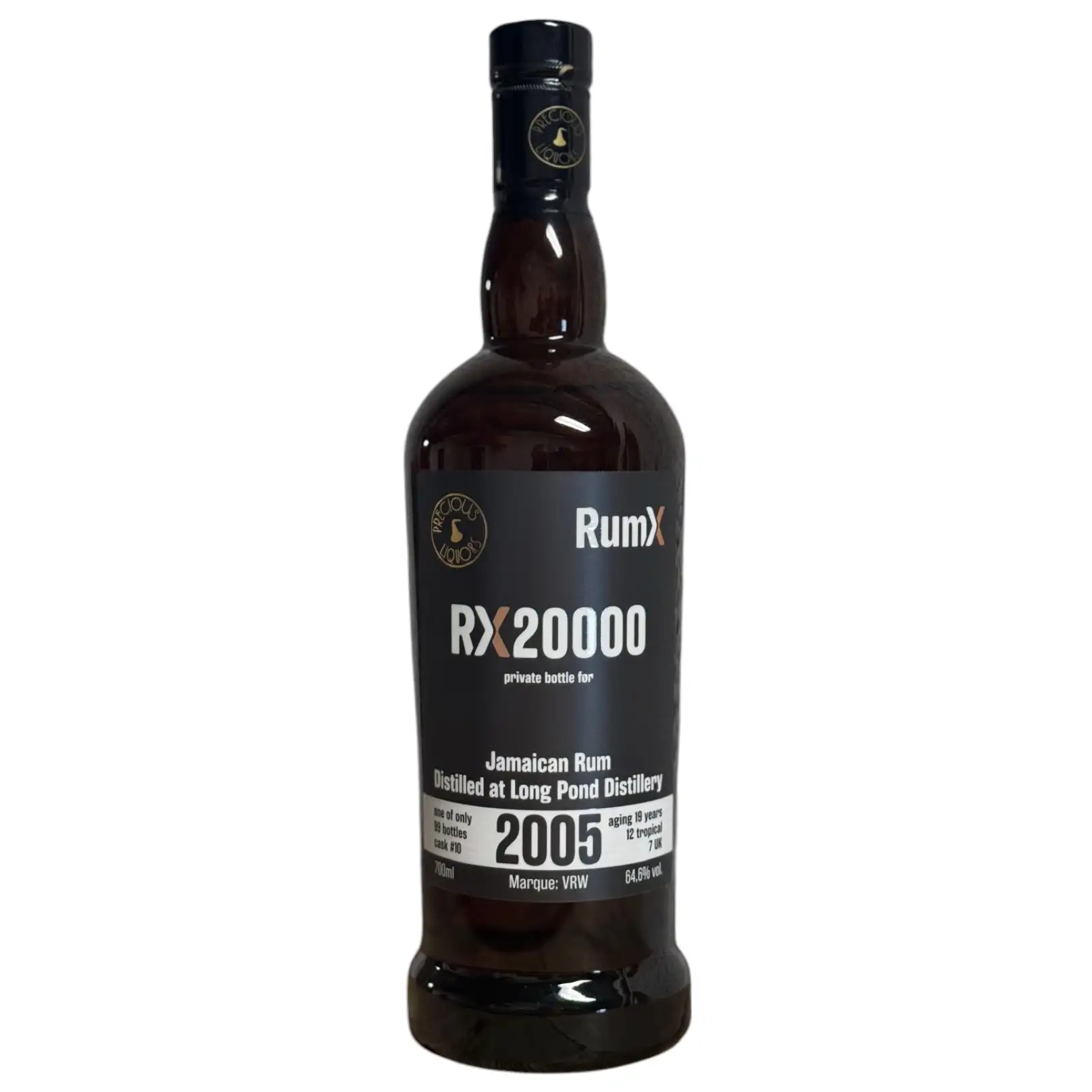 Bottle of Precious Liquors Long Pond Jamaican Rum (Selected by RumX) VRW 2005