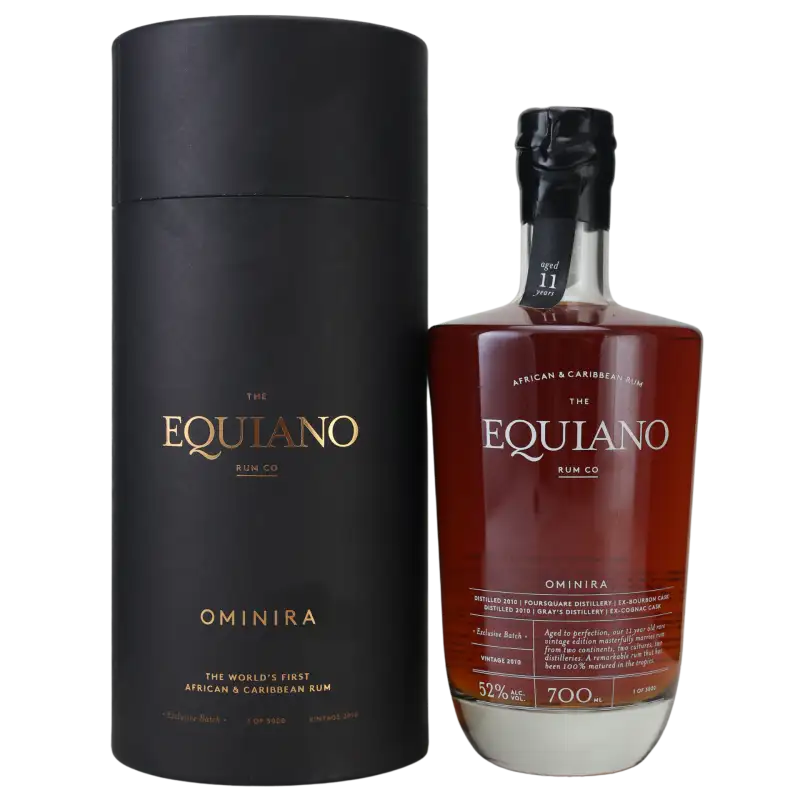 Bottle of Afro-Caribbean Rum Equiano Ominira 2010