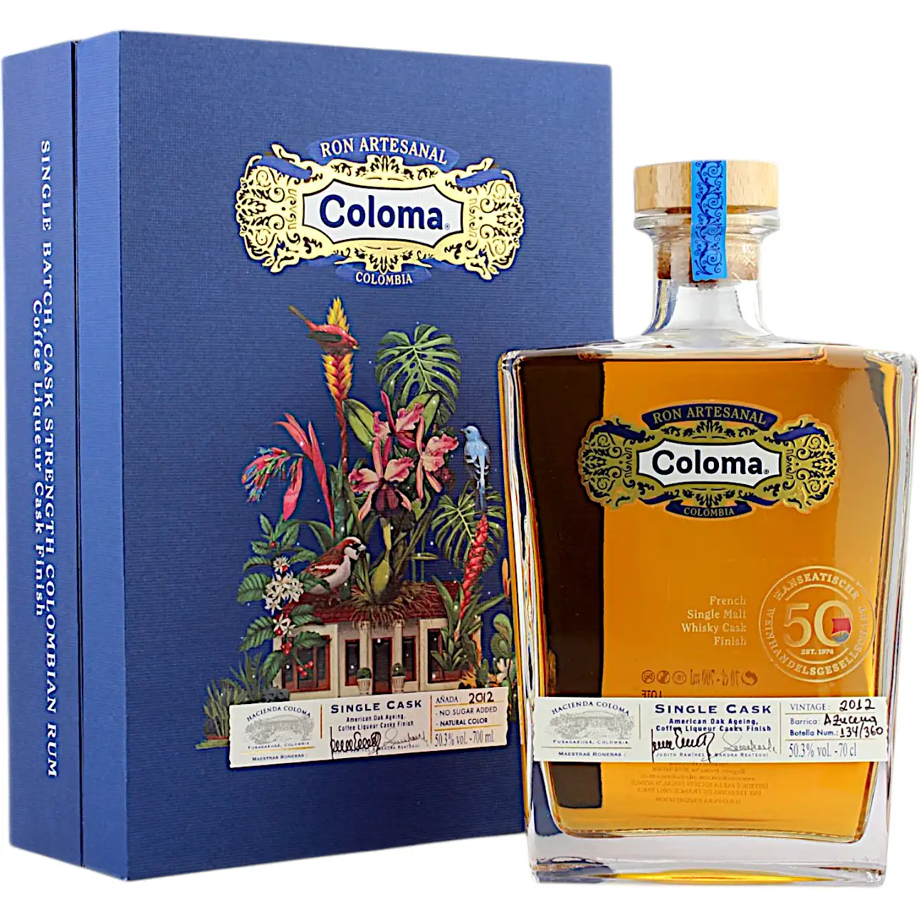 Bottle of Hacienda Coloma Coloma Single Cask (Coffee Liqueur Cask Finish) 2008