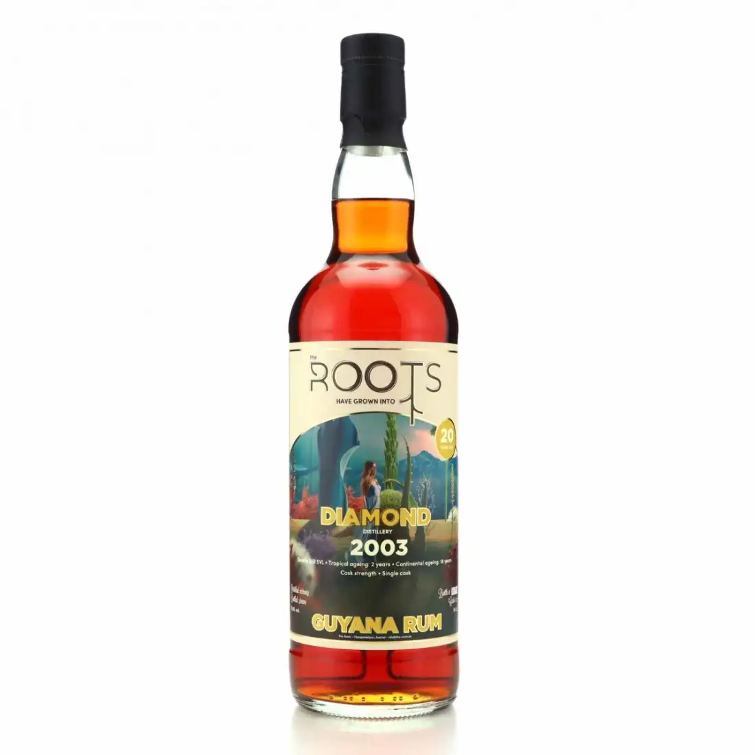 Bottle of Roots Diamond Guyana Rum SVL 2003