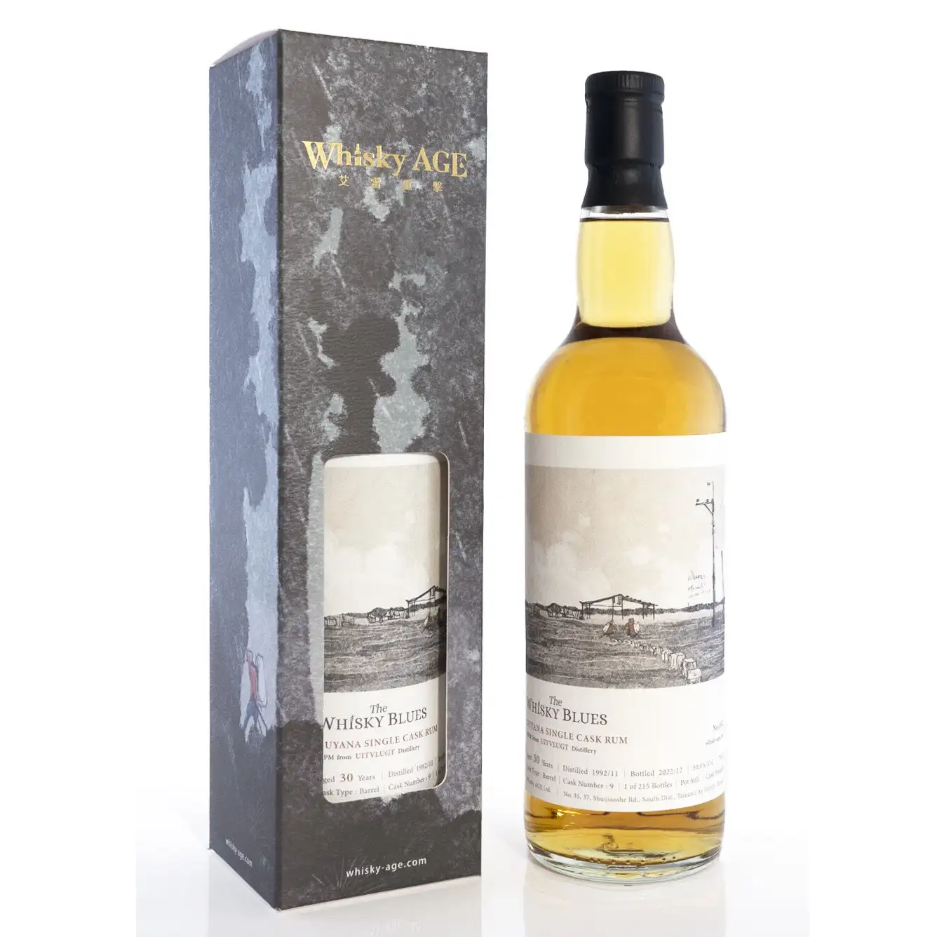 Bottle of Whisky AGE Uitvlugt The Whisky Blues Guyana Single Cask Rum MPM 1992