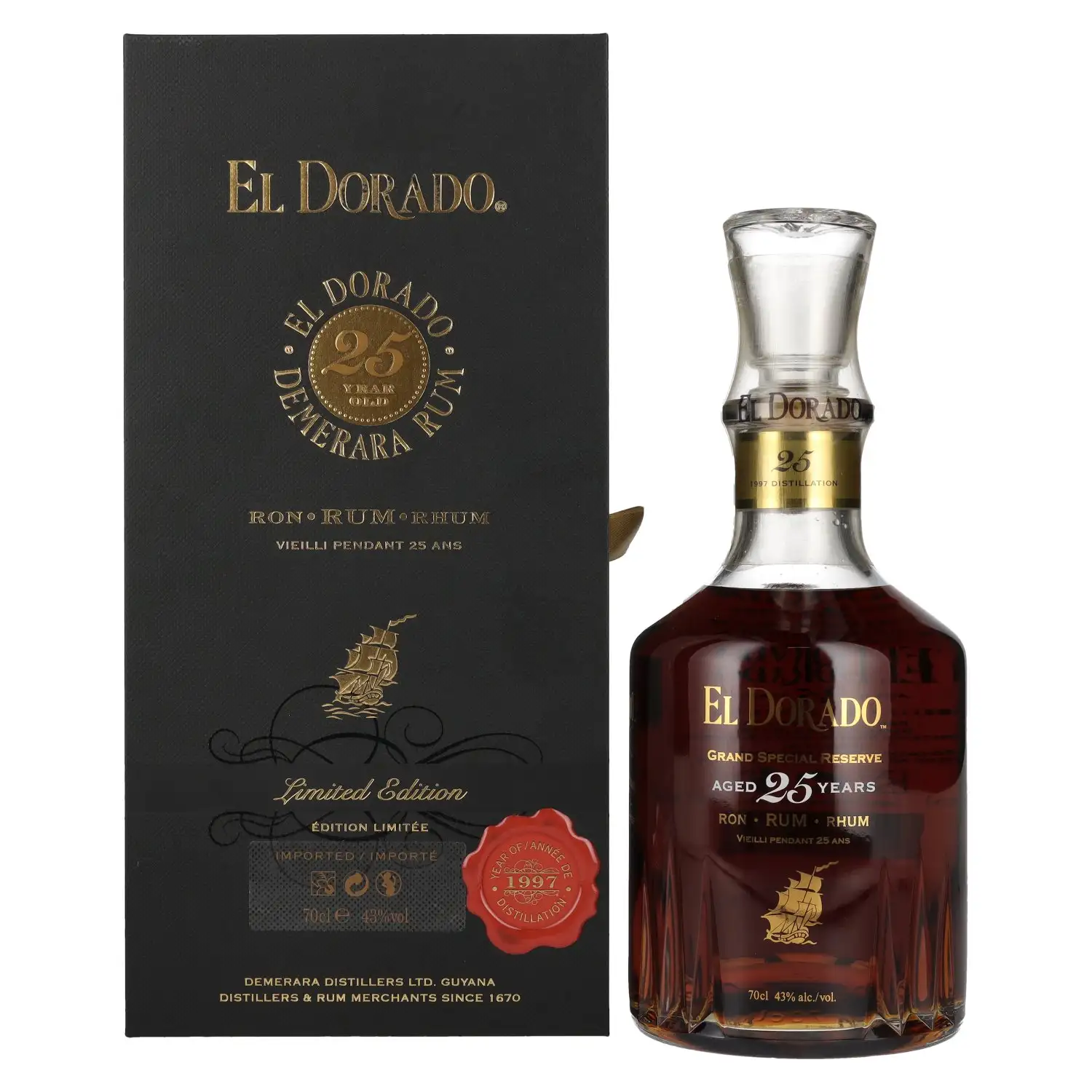 Bottle of DDL El Dorado Grand Special Reserve 1997