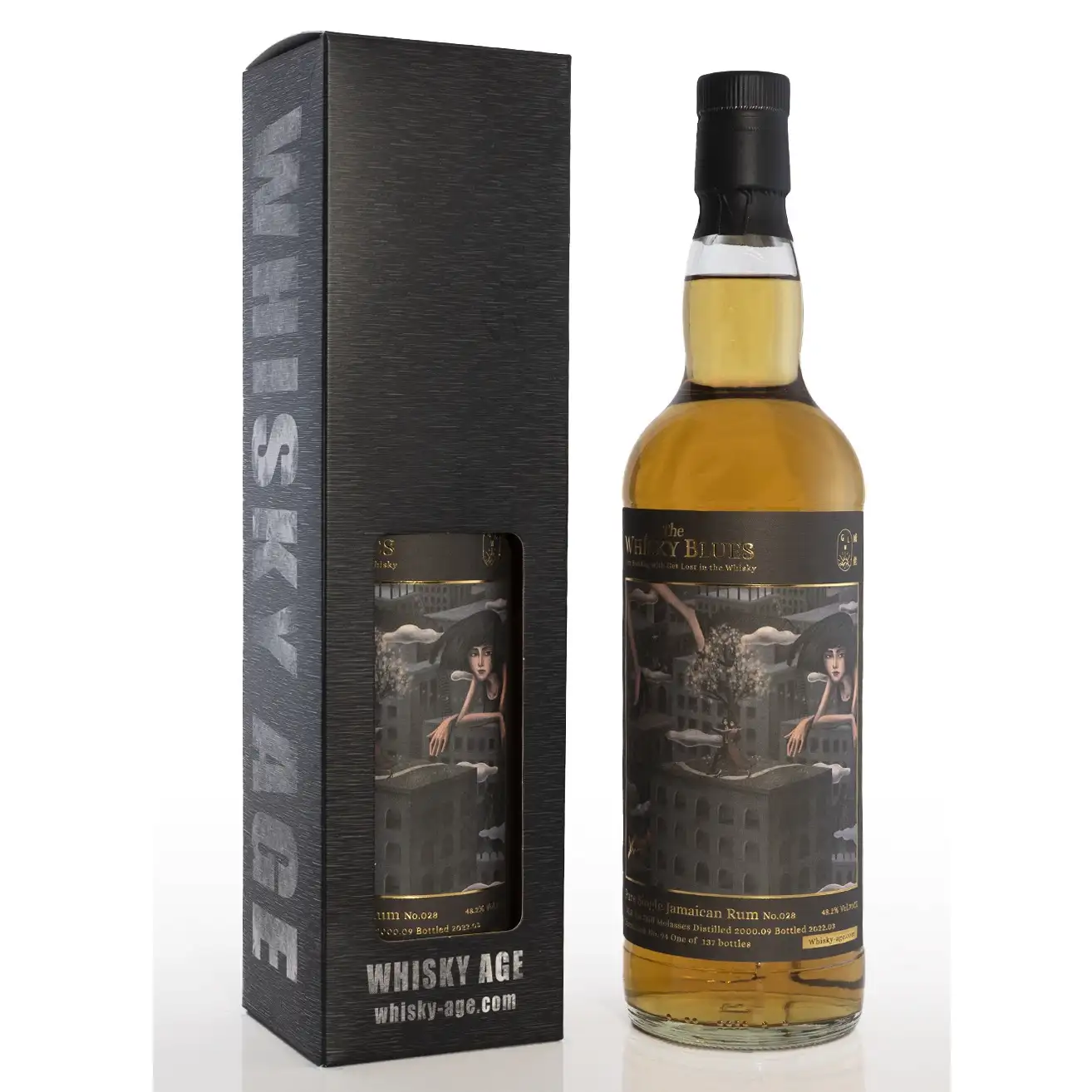 Bottle of Whisky AGE Hampden The Whisky Blues Pure Single Jamaican Rum JMLR LROK 2000