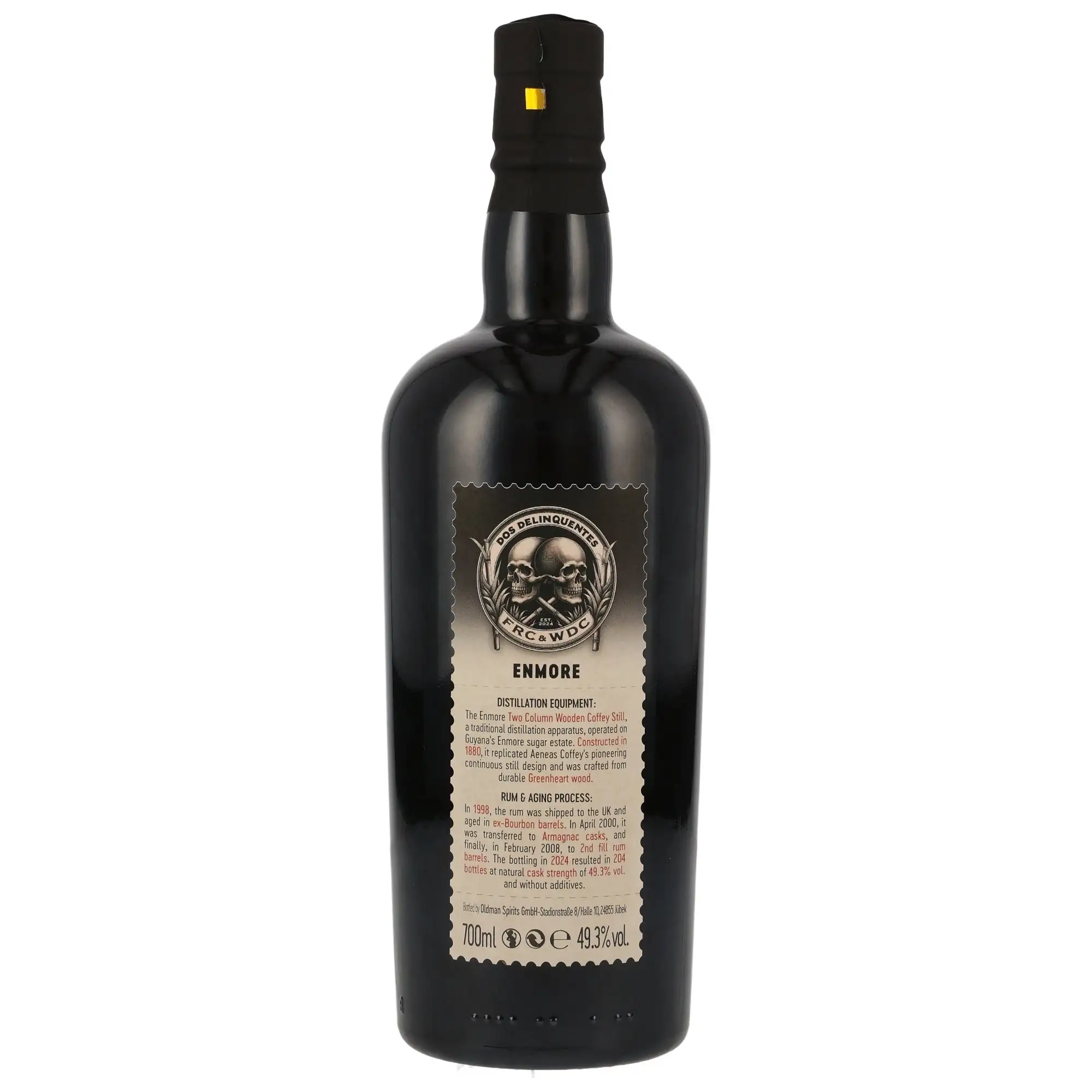 High resolution image of Enmore Flensburg Rum Company Dos Delinquentes (Co-Bottling Wu Dram Clan) EHP 1998