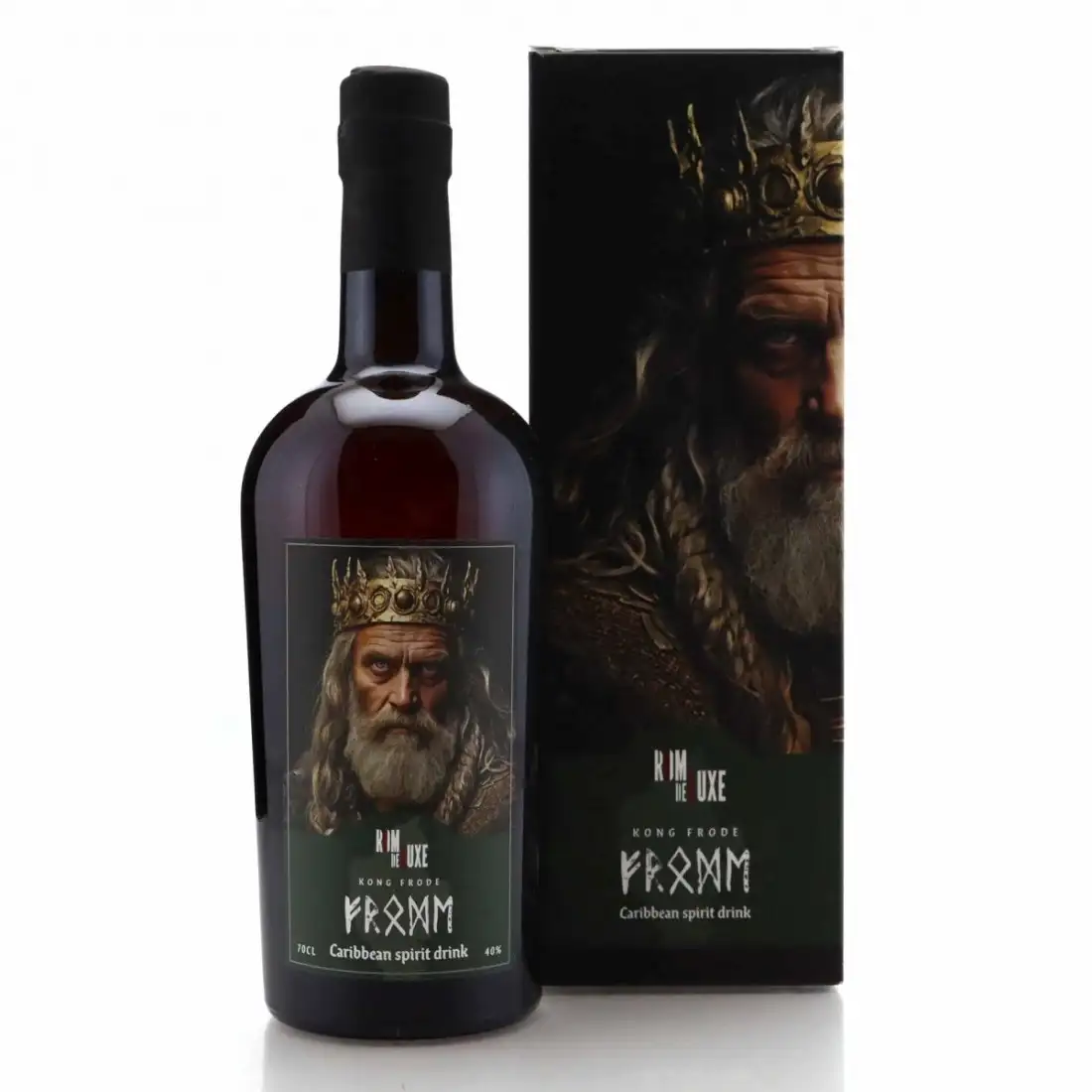 Bottle of Romdeluxe Kong Frode (Caribbean spirit drink)