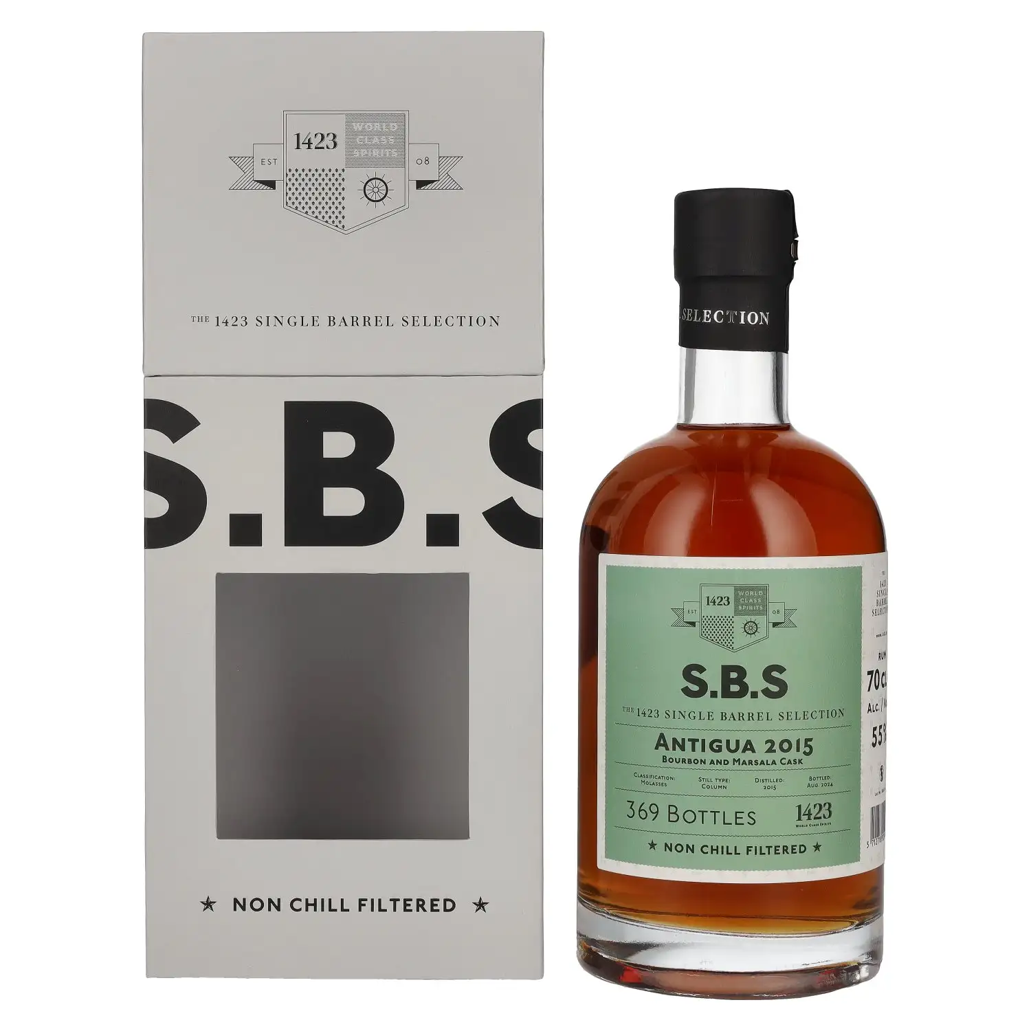 Bottle of The Antigua Distillery S.B.S Antigua 2015