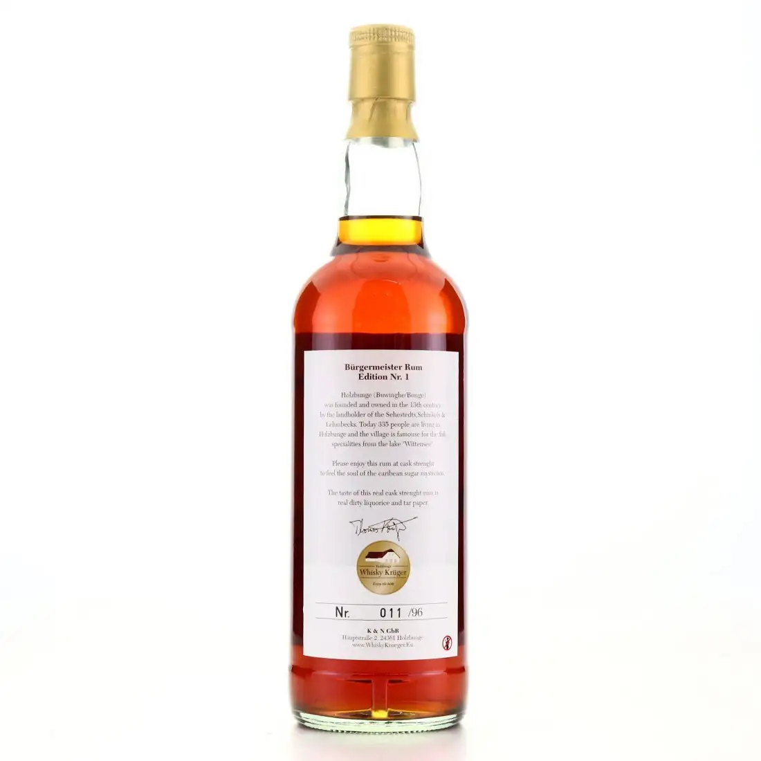 High resolution image of Whisky Krüger Caroni Bürgermeister Rum HTR 1997