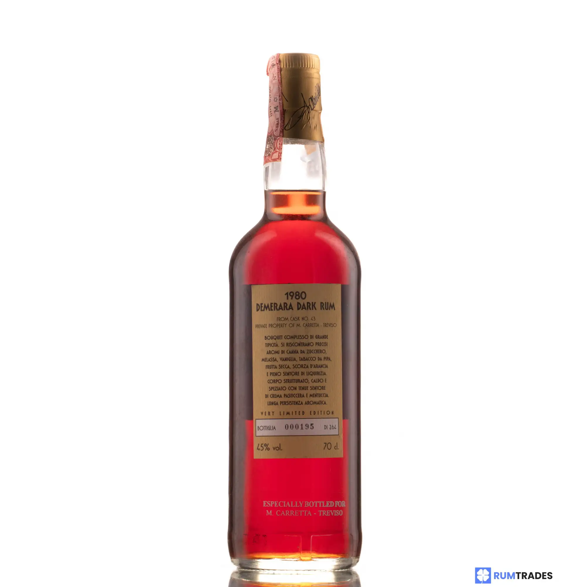 High resolution image of Samaroli Demerara Dark Rum 1980
