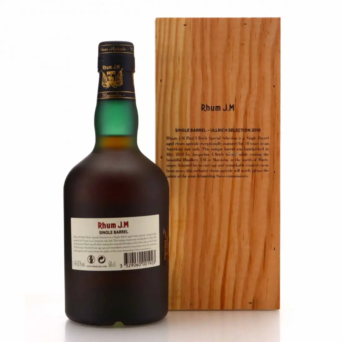 High resolution image of Rhum J.M Single Barrel (Ullrich Selection 2018) 1999