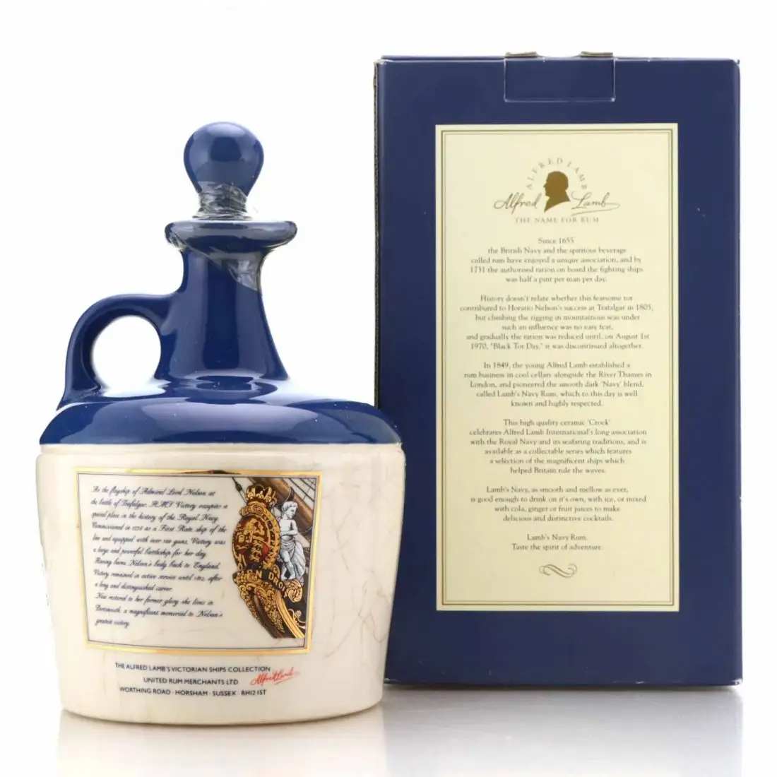 High resolution image of Alfred Lamb‘s Lamb‘s 100 Navy Rum HMS Victory