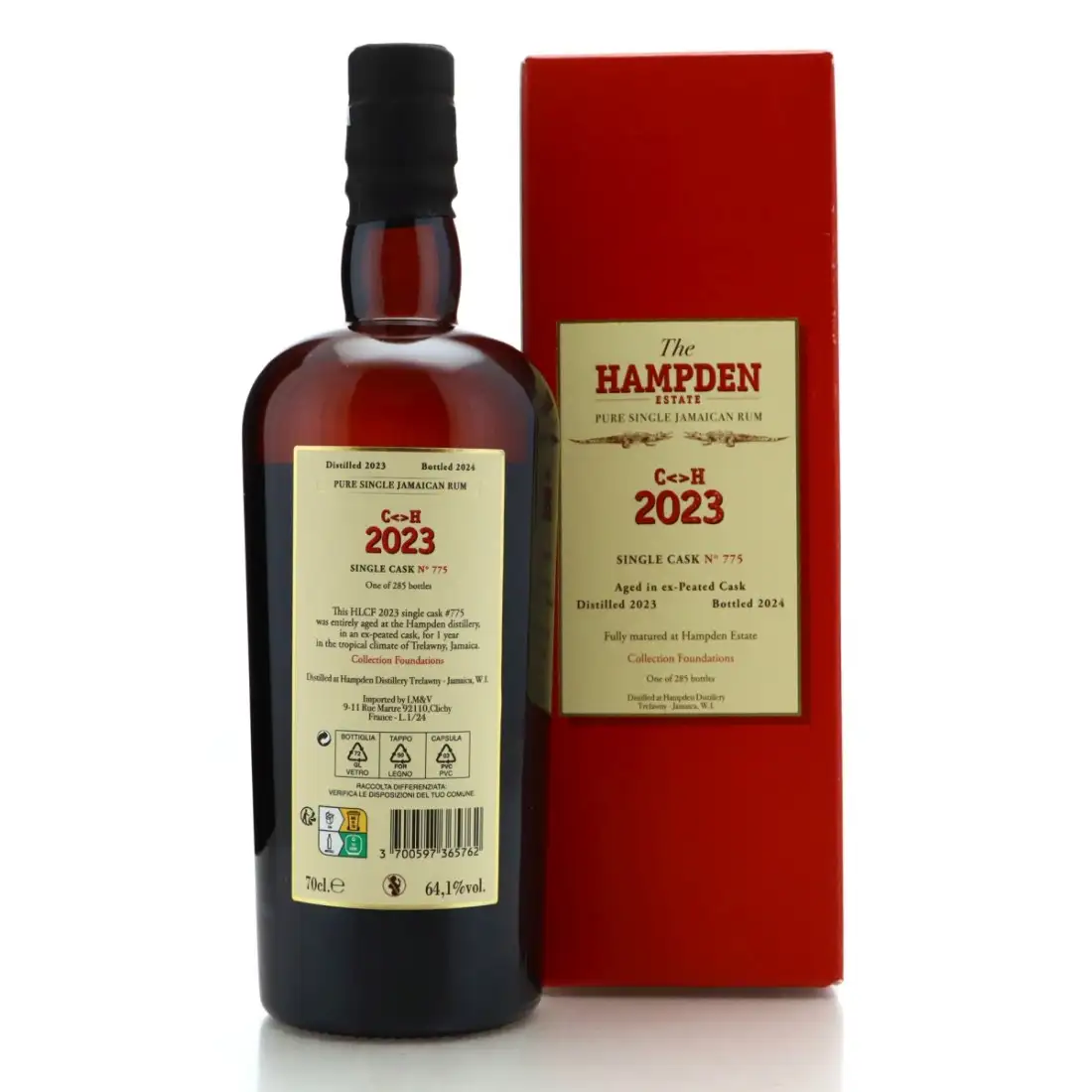 Image haute résolution de Velier Hampden Peated Whisky Cask C<>H 2023