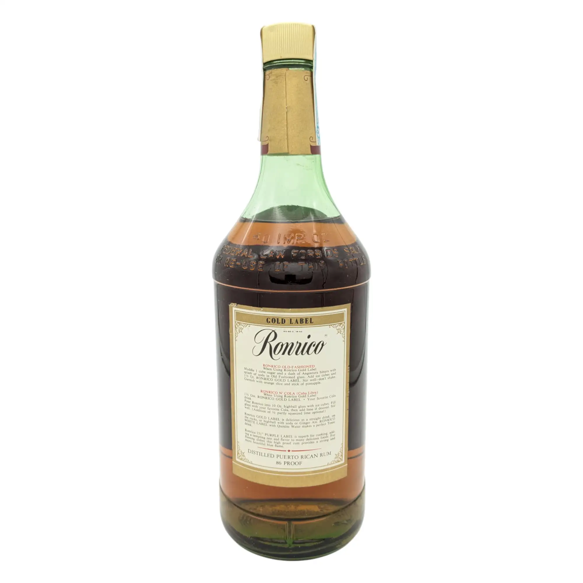 Image haute résolution de Ronrico Ronrico Gold Label 1960s